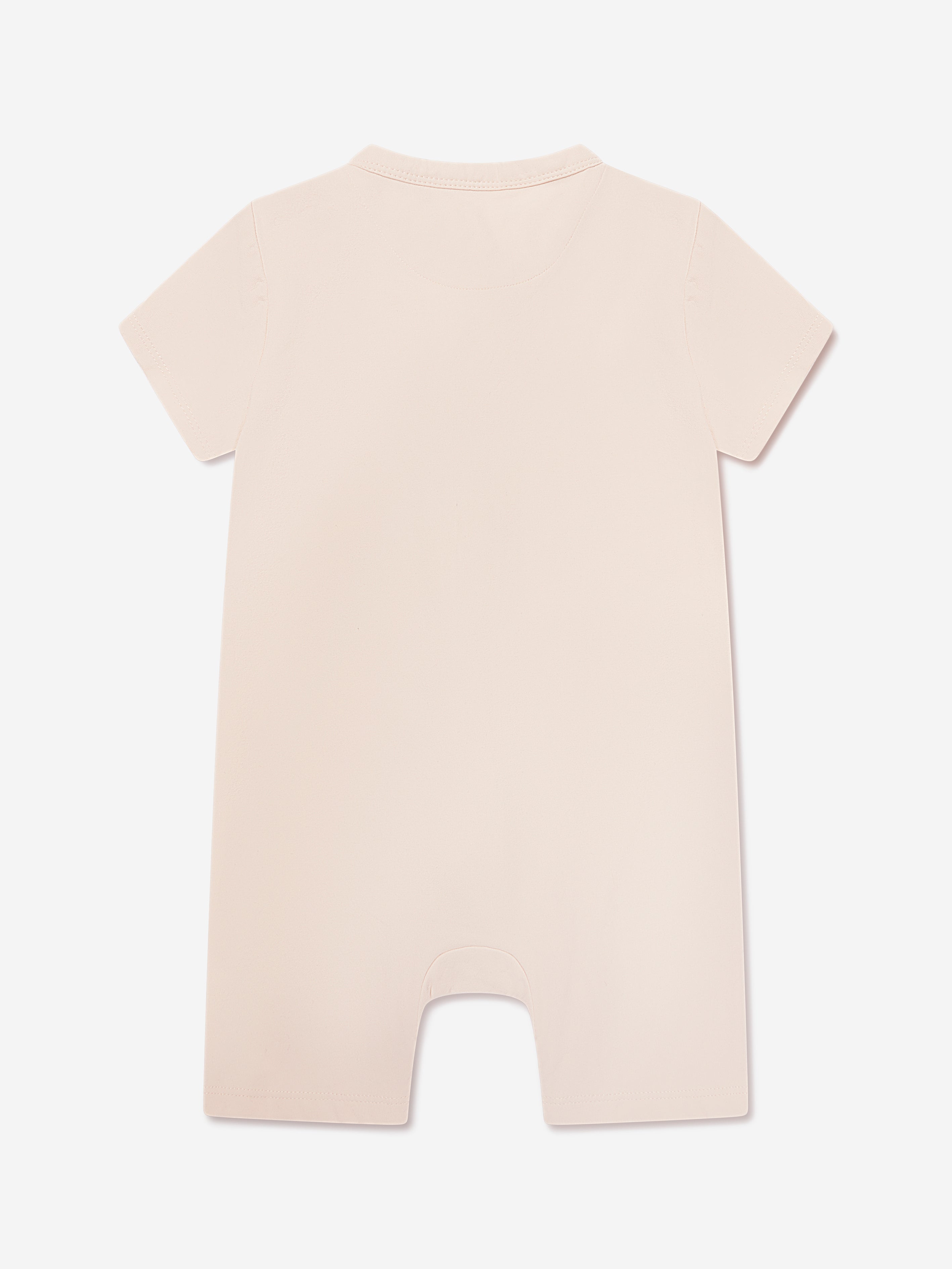 Calvin Klein Baby Monogram Romper in Cream