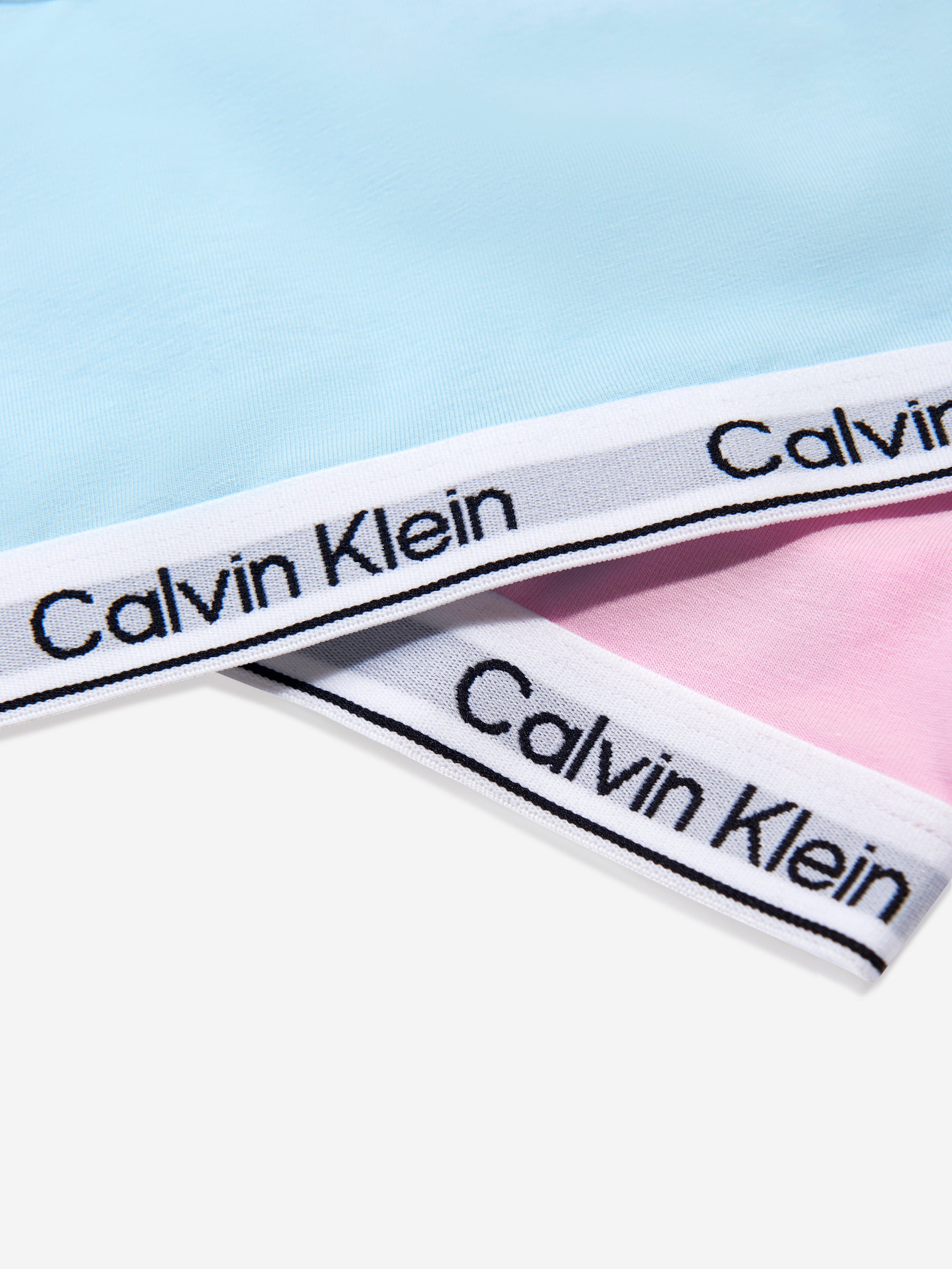 Calvin Klein Girls 2 Pack Bralette Set in Multicolour