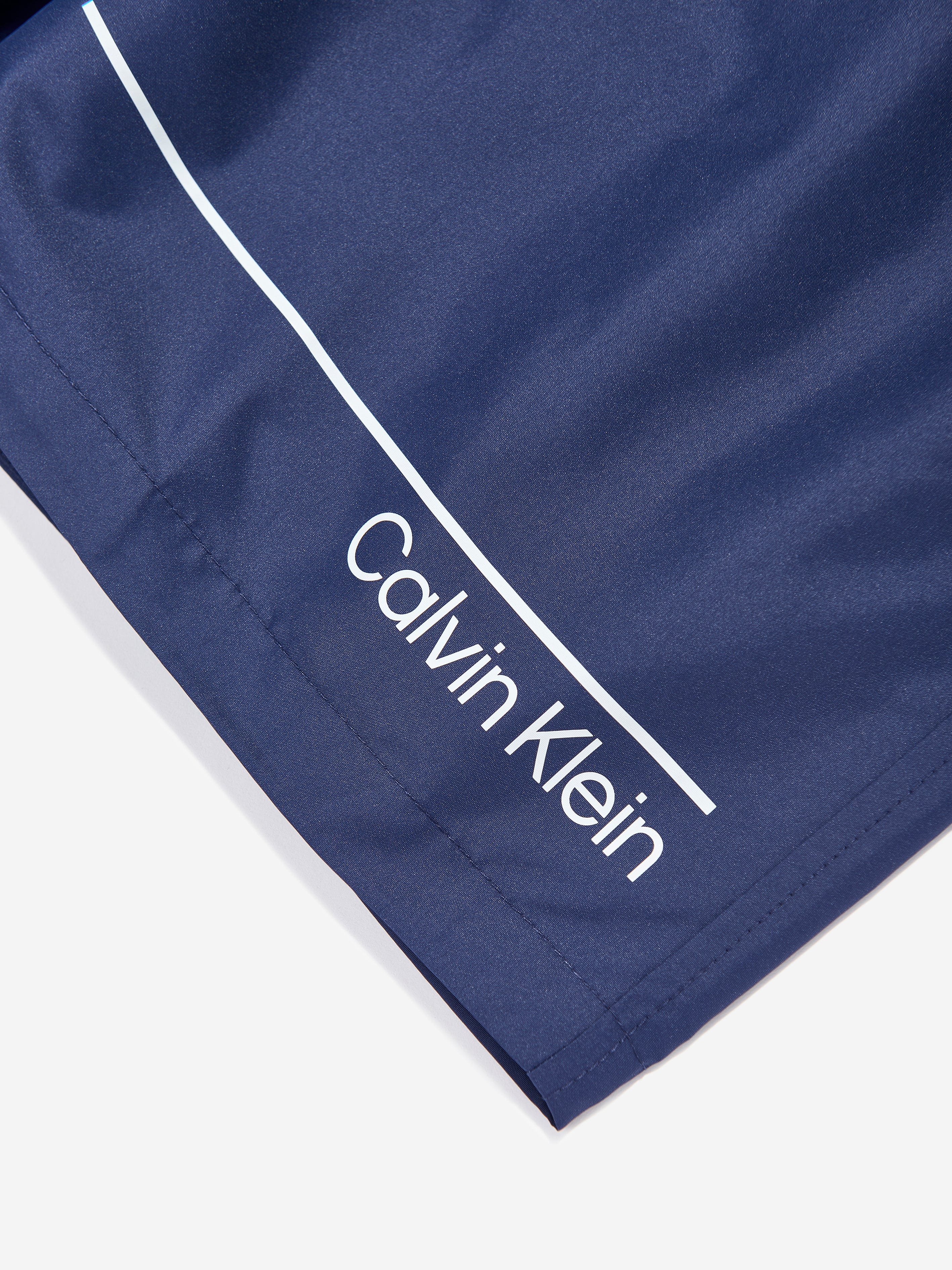 Calvin Klein Boys Double Waistband Swim Shorts in Navy