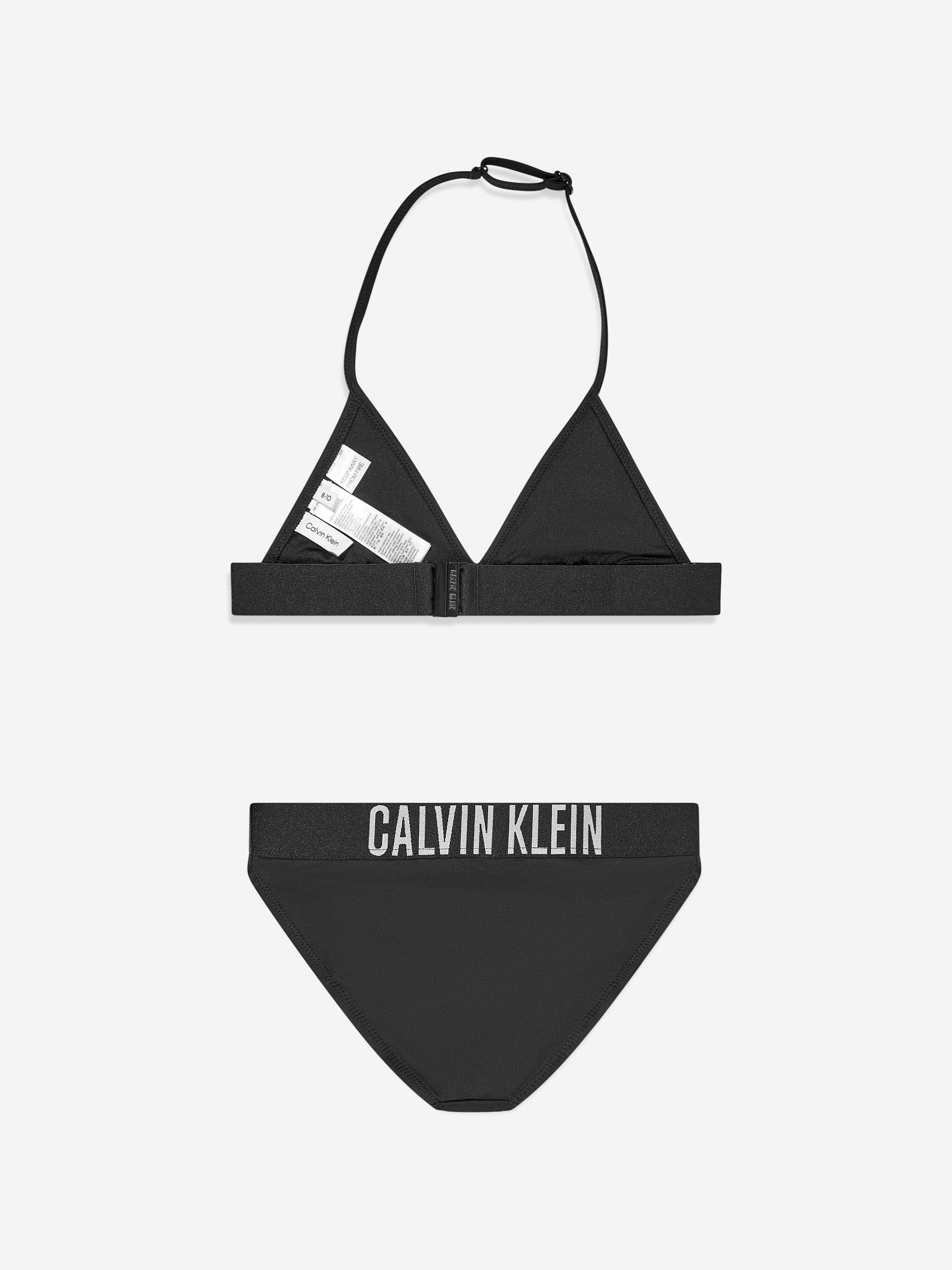 Calvin Klein Girls Triangle Bikini Set in Black