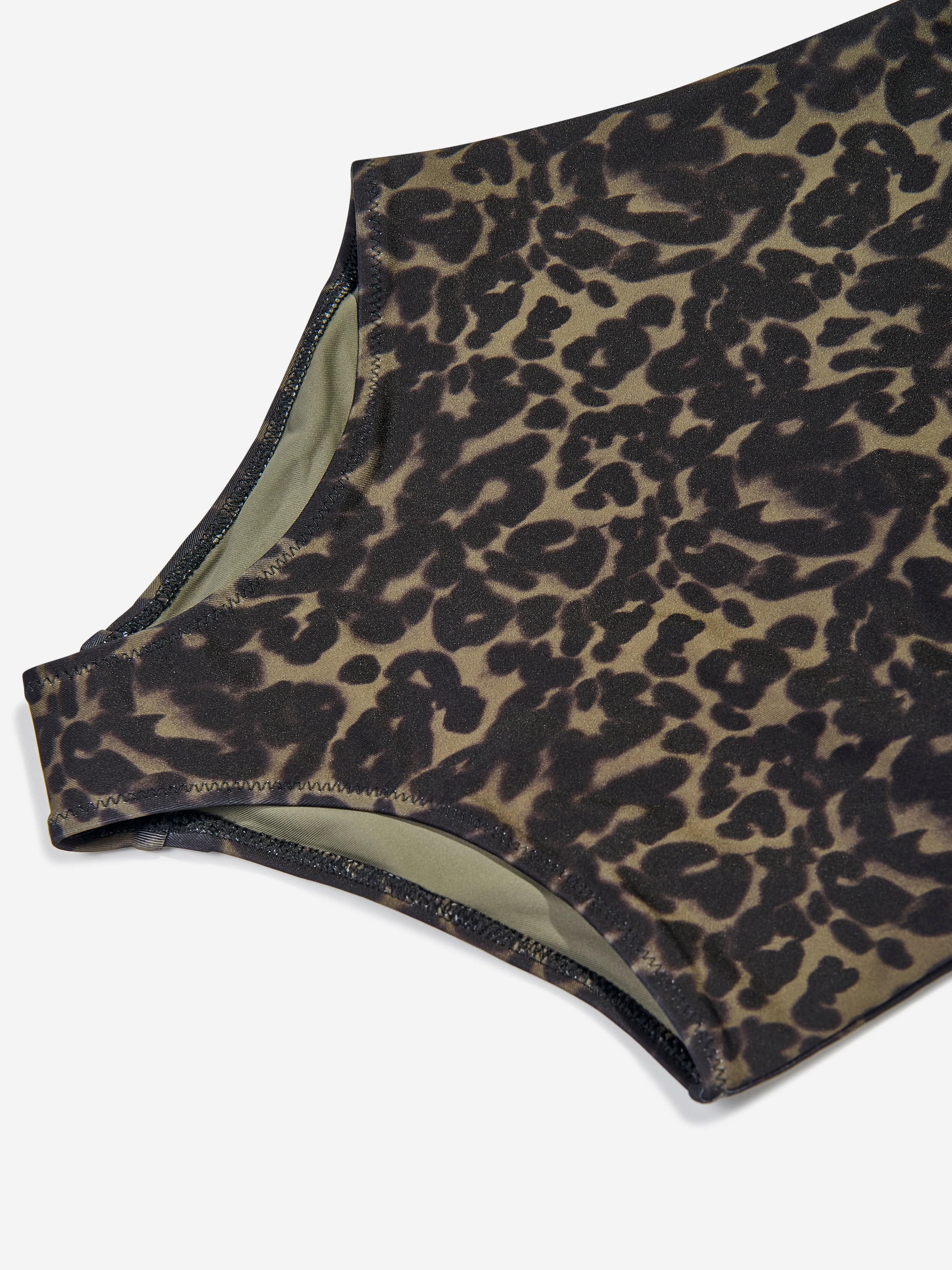 Calvin Klein Girls Logo Print Swimsuit in Multicolour