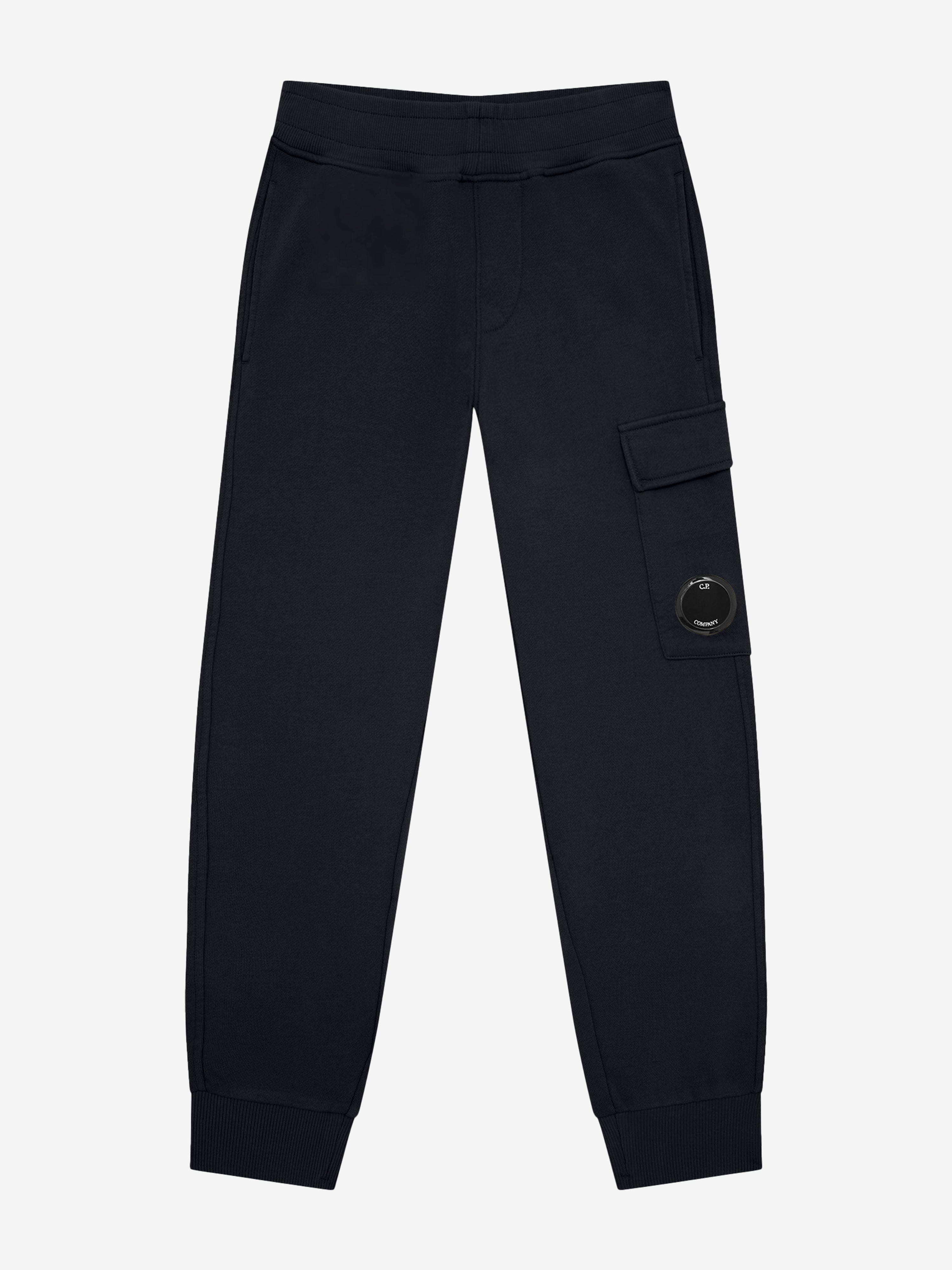 C.P. Company Boys Cargo Joggers in Black