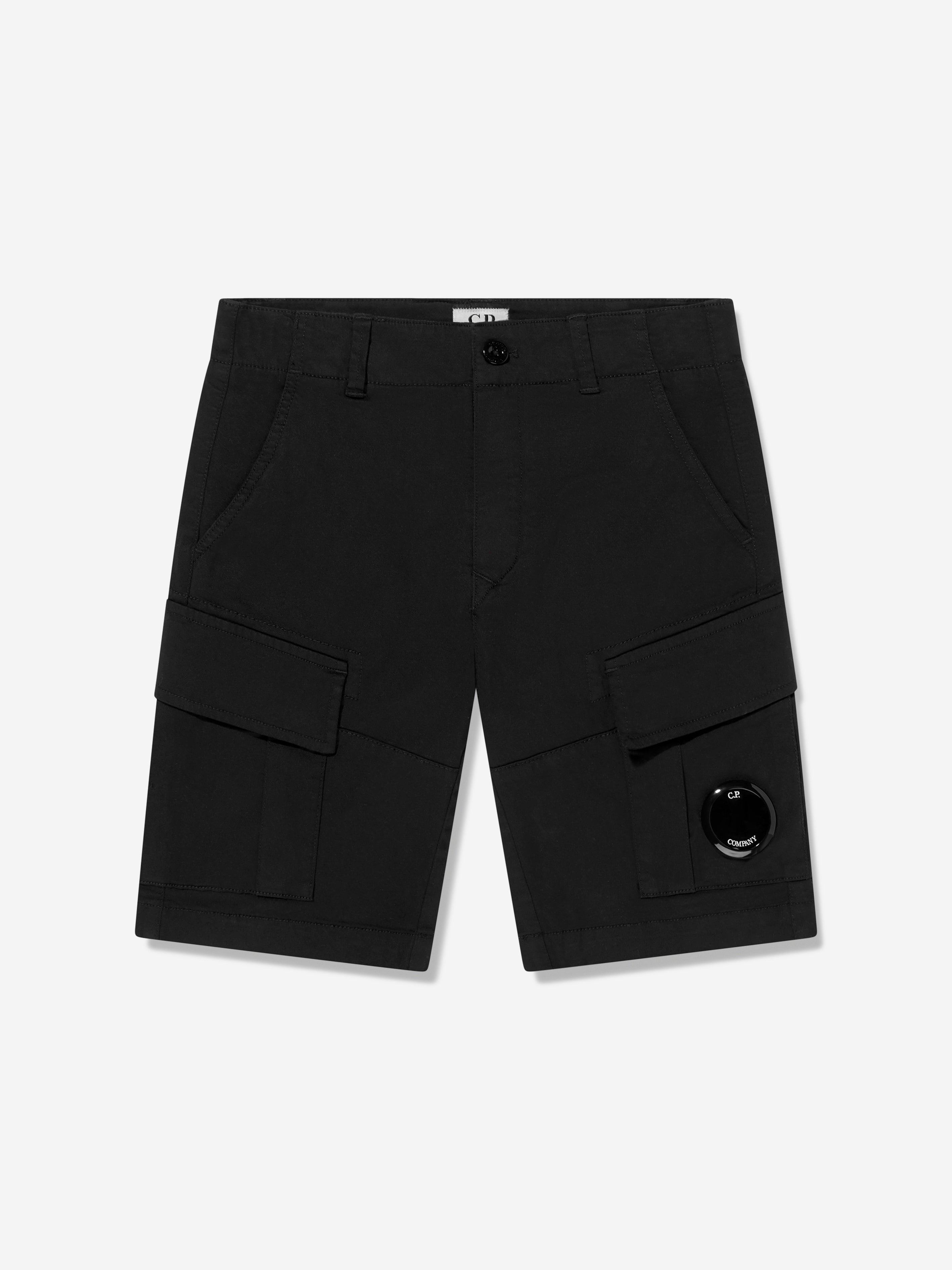 Boys Lens Cargo Shorts in Black