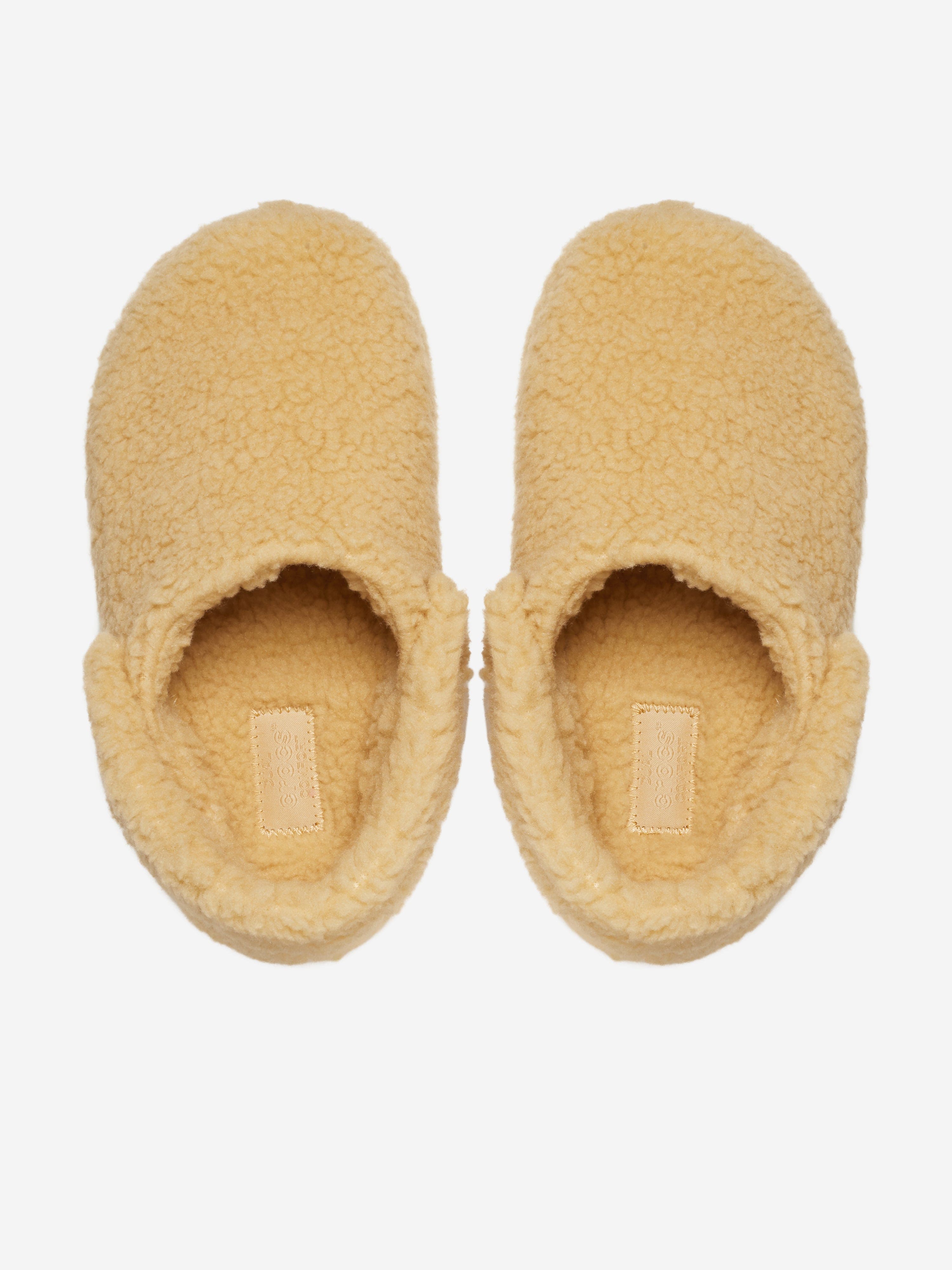 Crocs Kids Classic Cozzzy Slipper in Beige