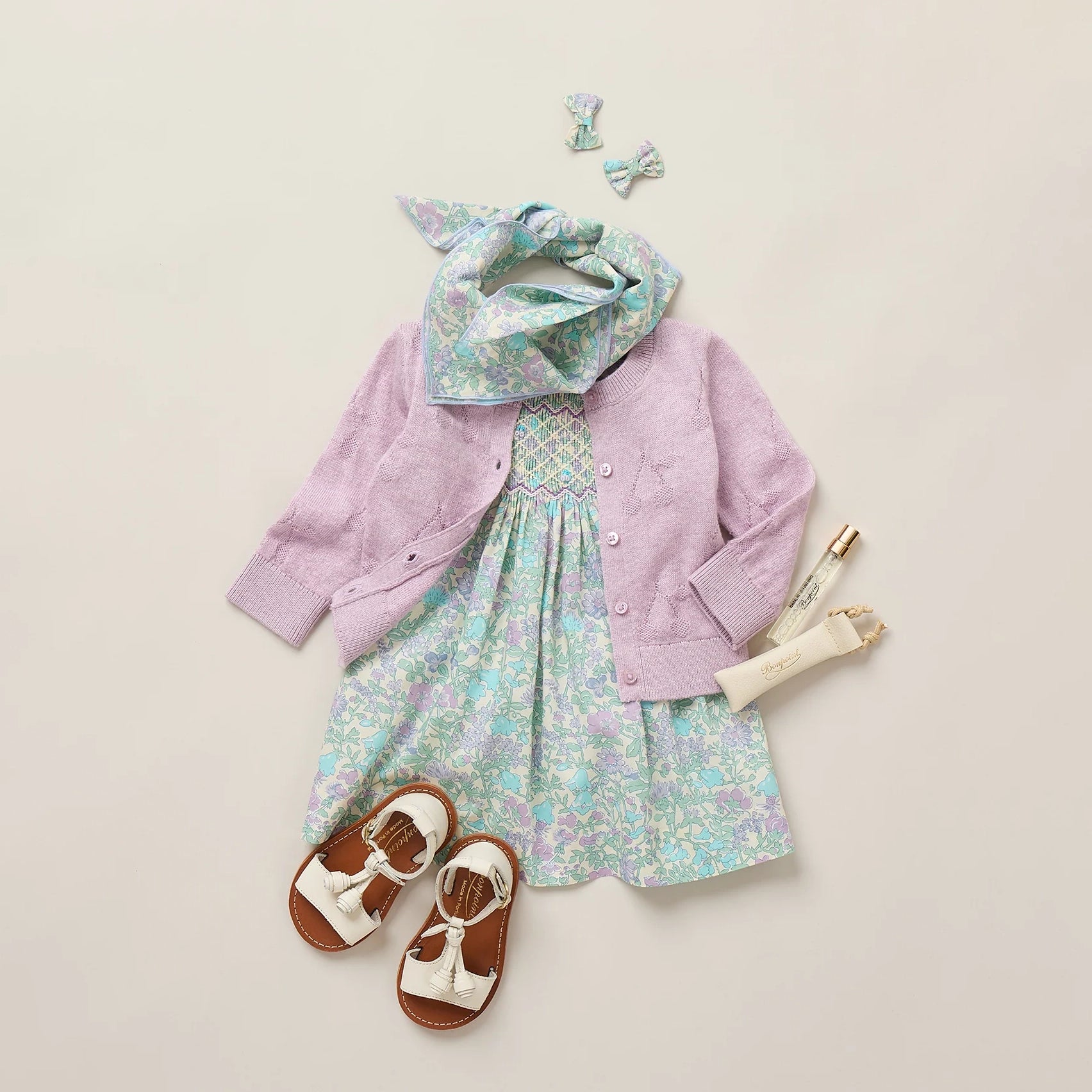 Baby Girls Lilac Cotton Cardigan