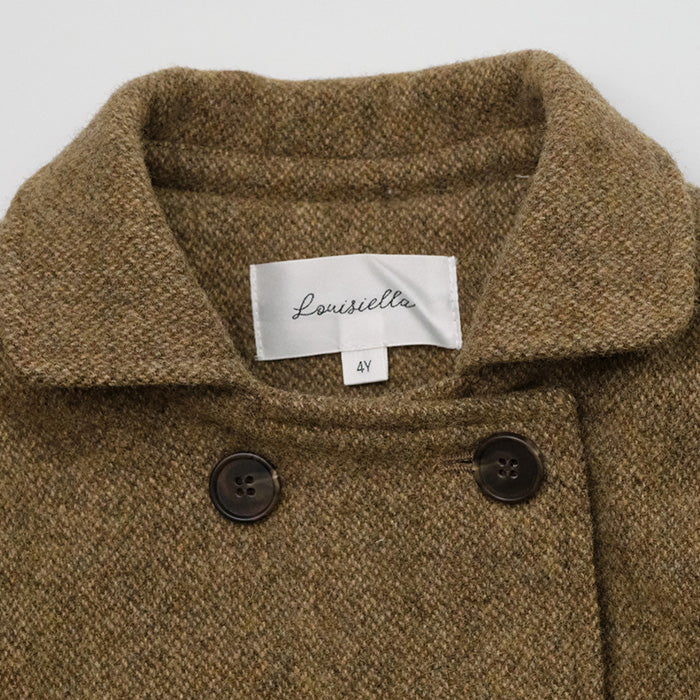 Girls Light Brown Wool Coat
