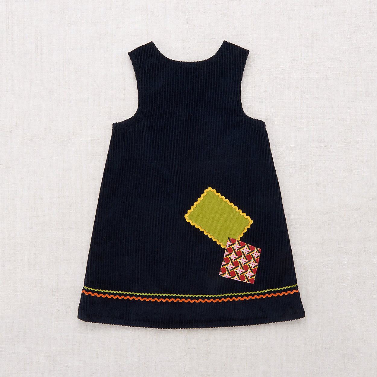 Girls Dark Blue Corduroy Dress