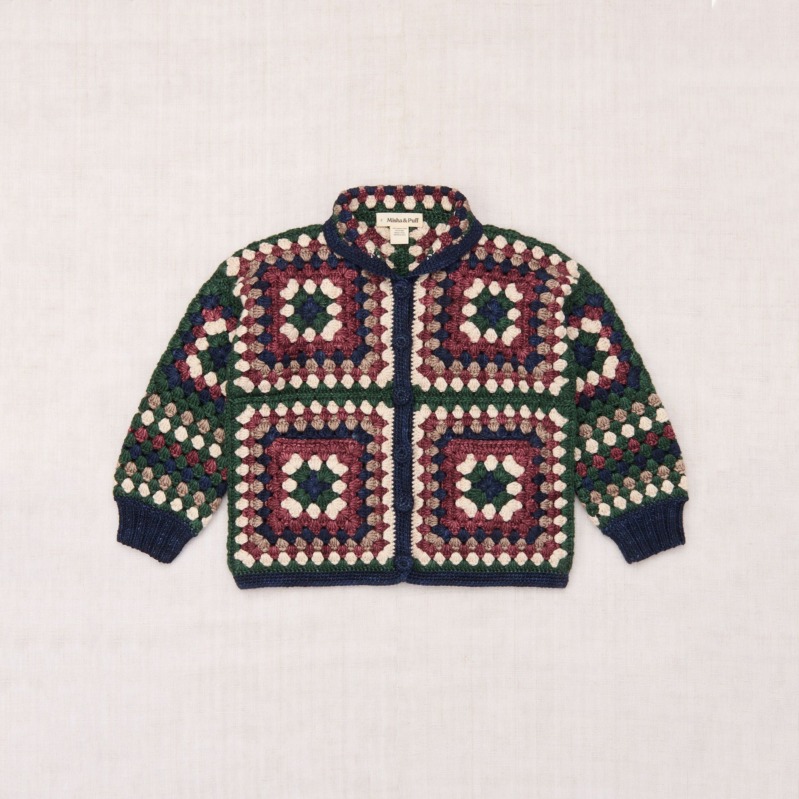 Boys & Girls Green Knit Wool Jacket