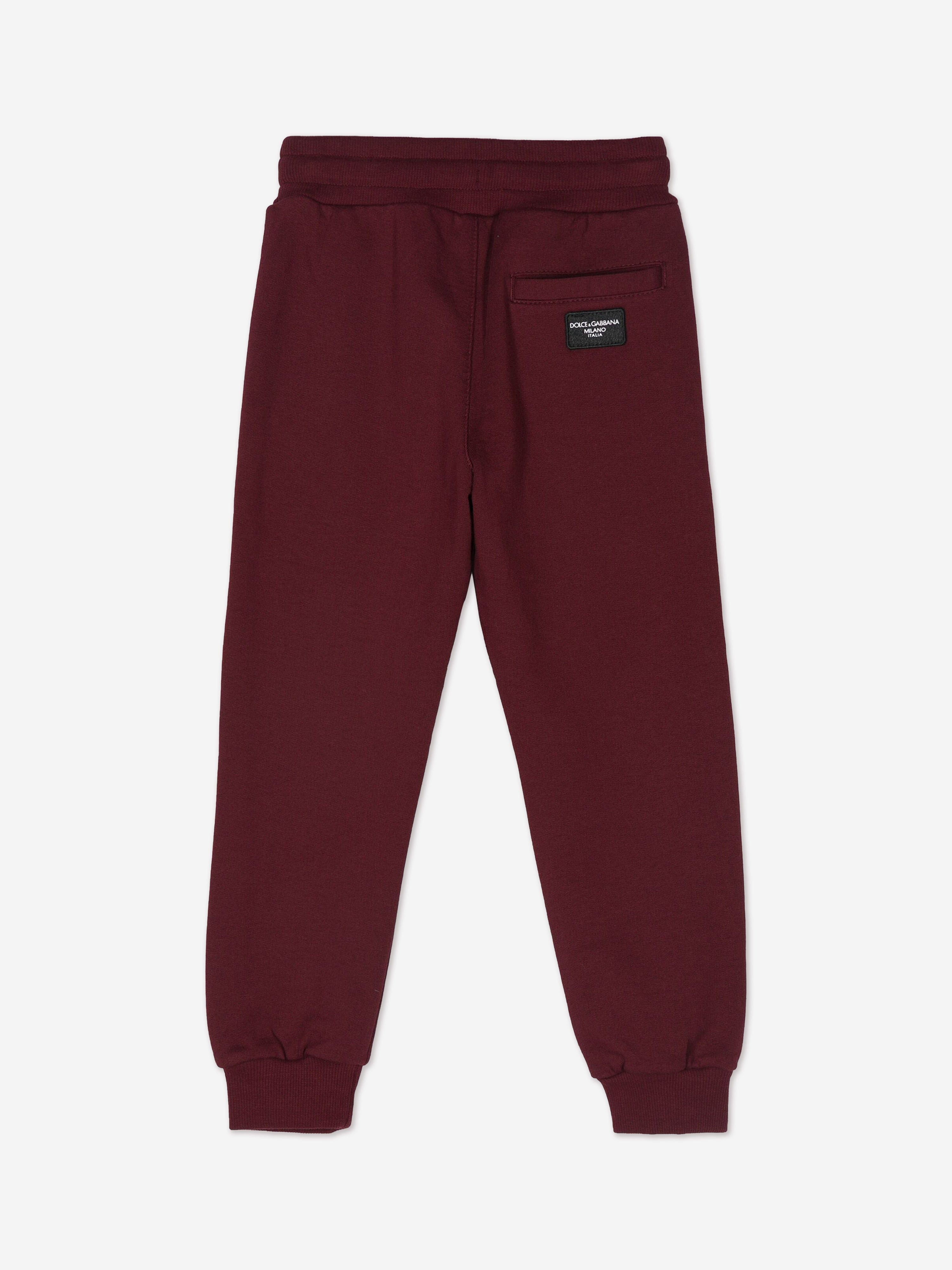 Dolce & Gabbana Boys Logo Joggers in Red