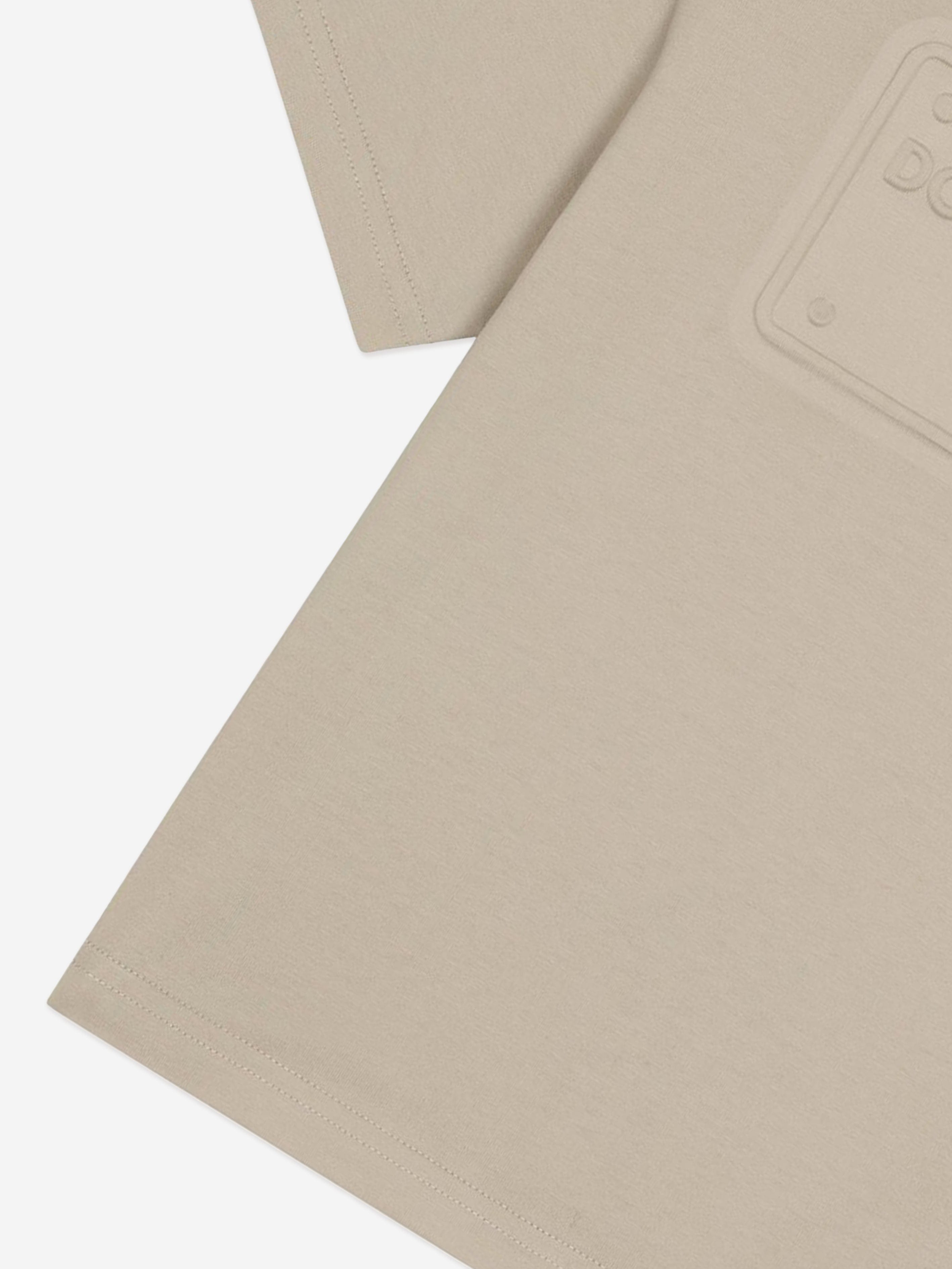 Dolce & Gabbana Boys Embossed Logo T-Shirt in Beige