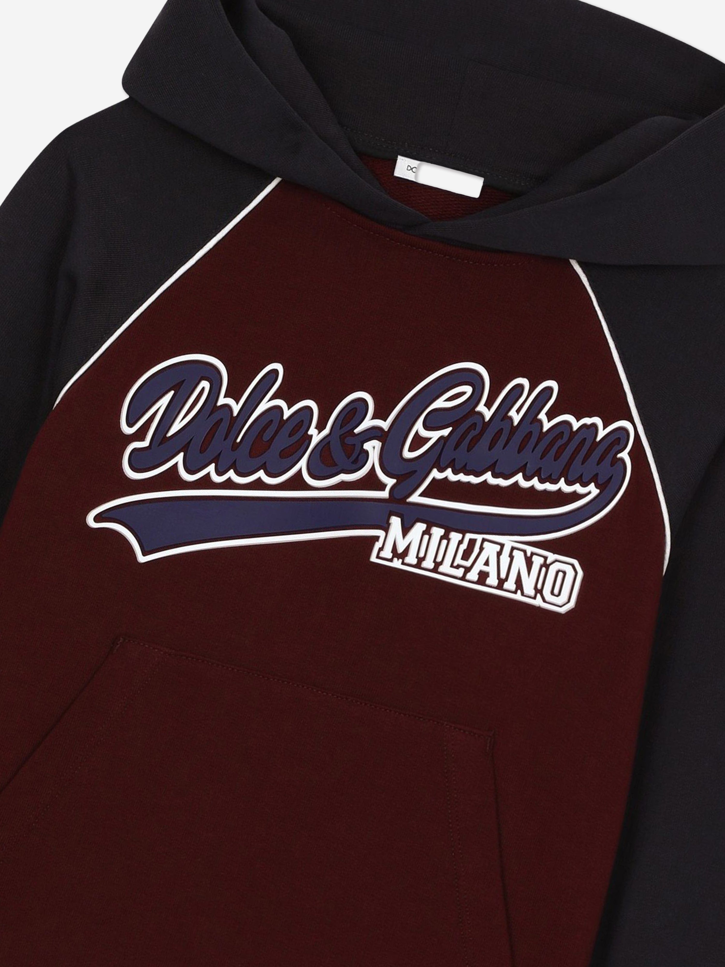Dolce & Gabbana Boys Logo Hoodie in Multicolour