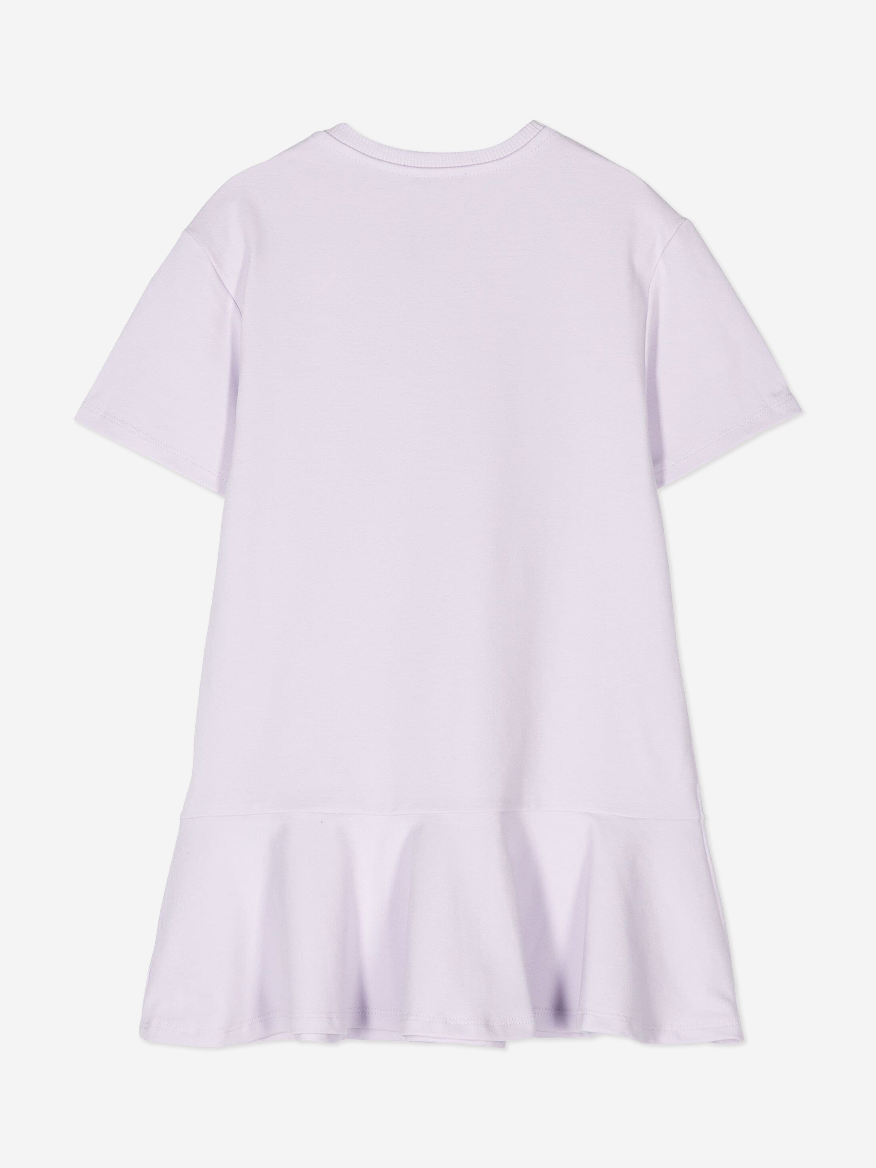 Dolce & Gabbana Girls Logo Jersey Dress in Purple