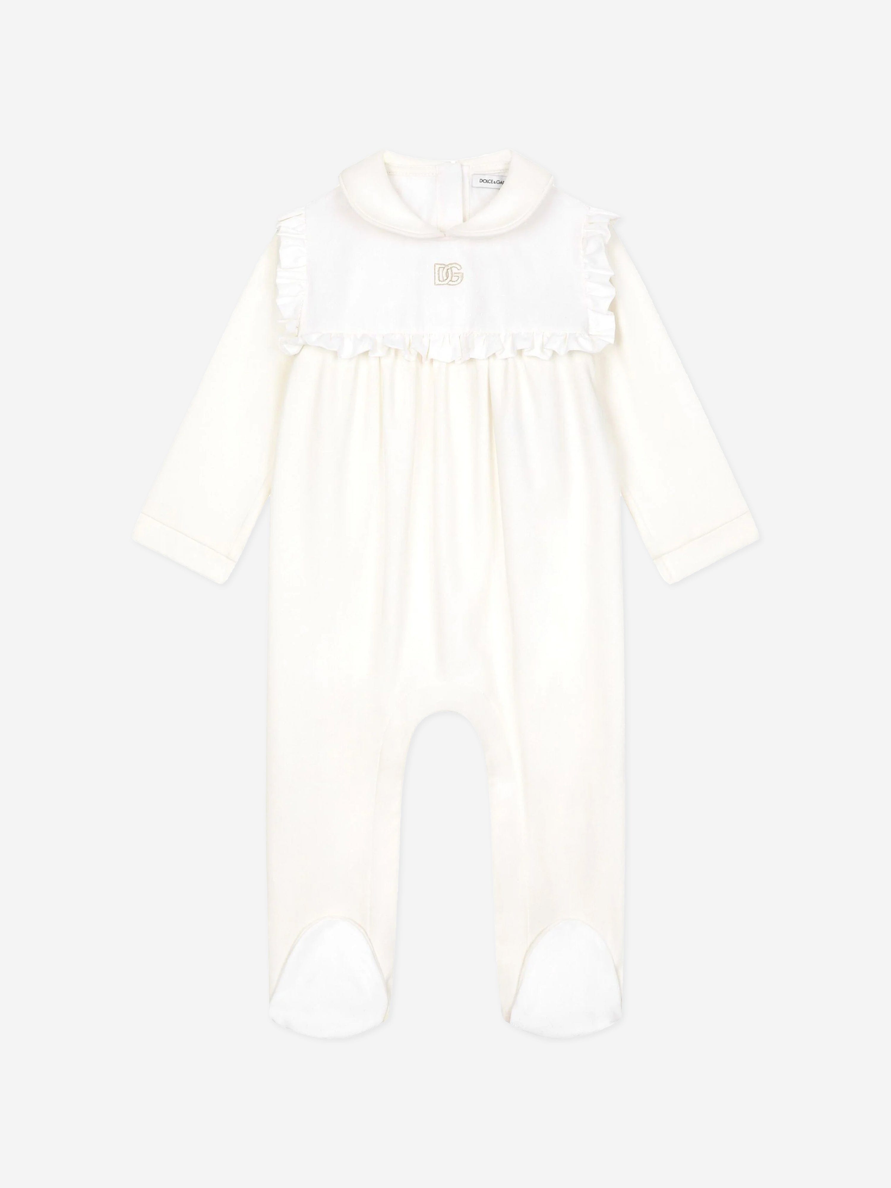 Dolce & Gabbana Baby Girls Babygrow Gift Set in White