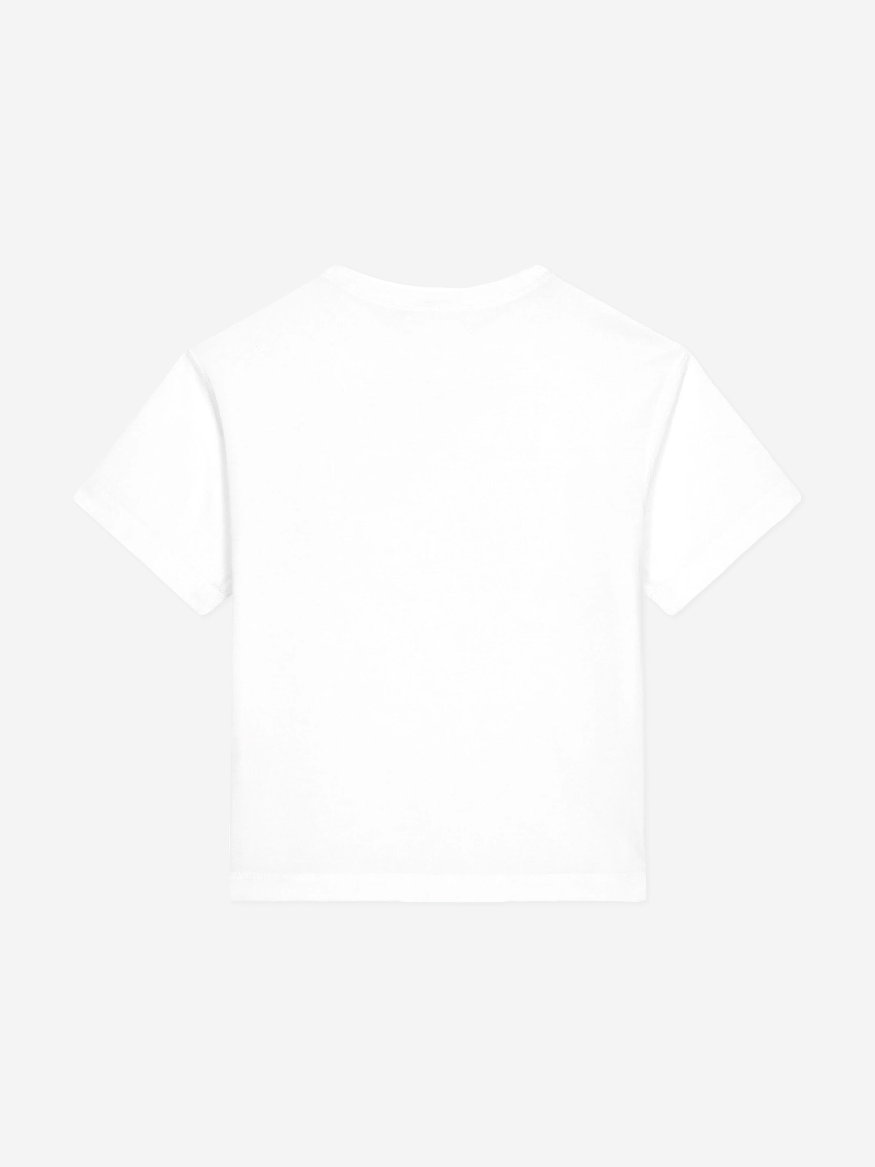 Dolce & Gabbana Boys Logo Tag Print T-Shirt in White