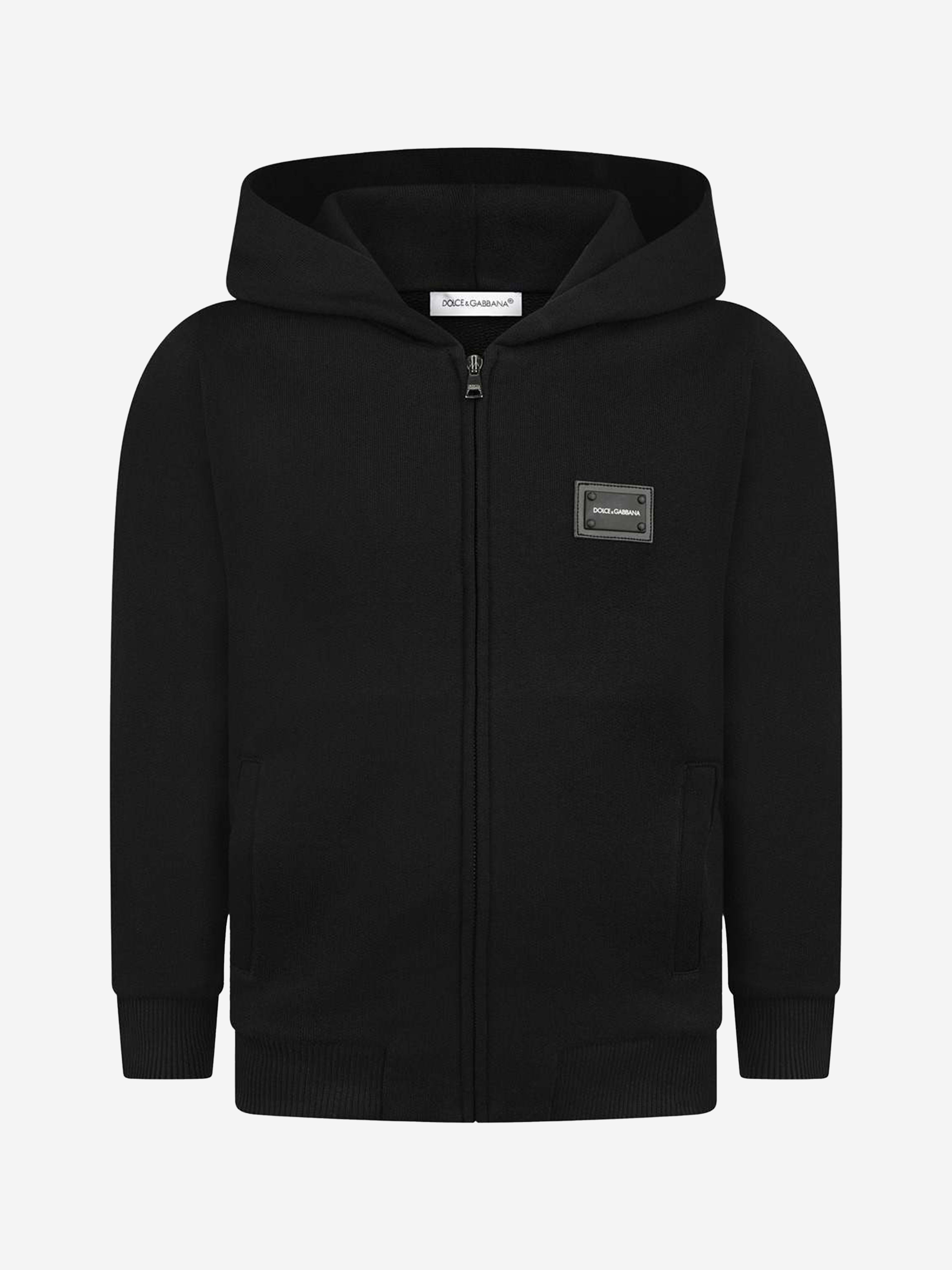 Dolce & Gabbana Boys Cotton Logo Zip Up Top