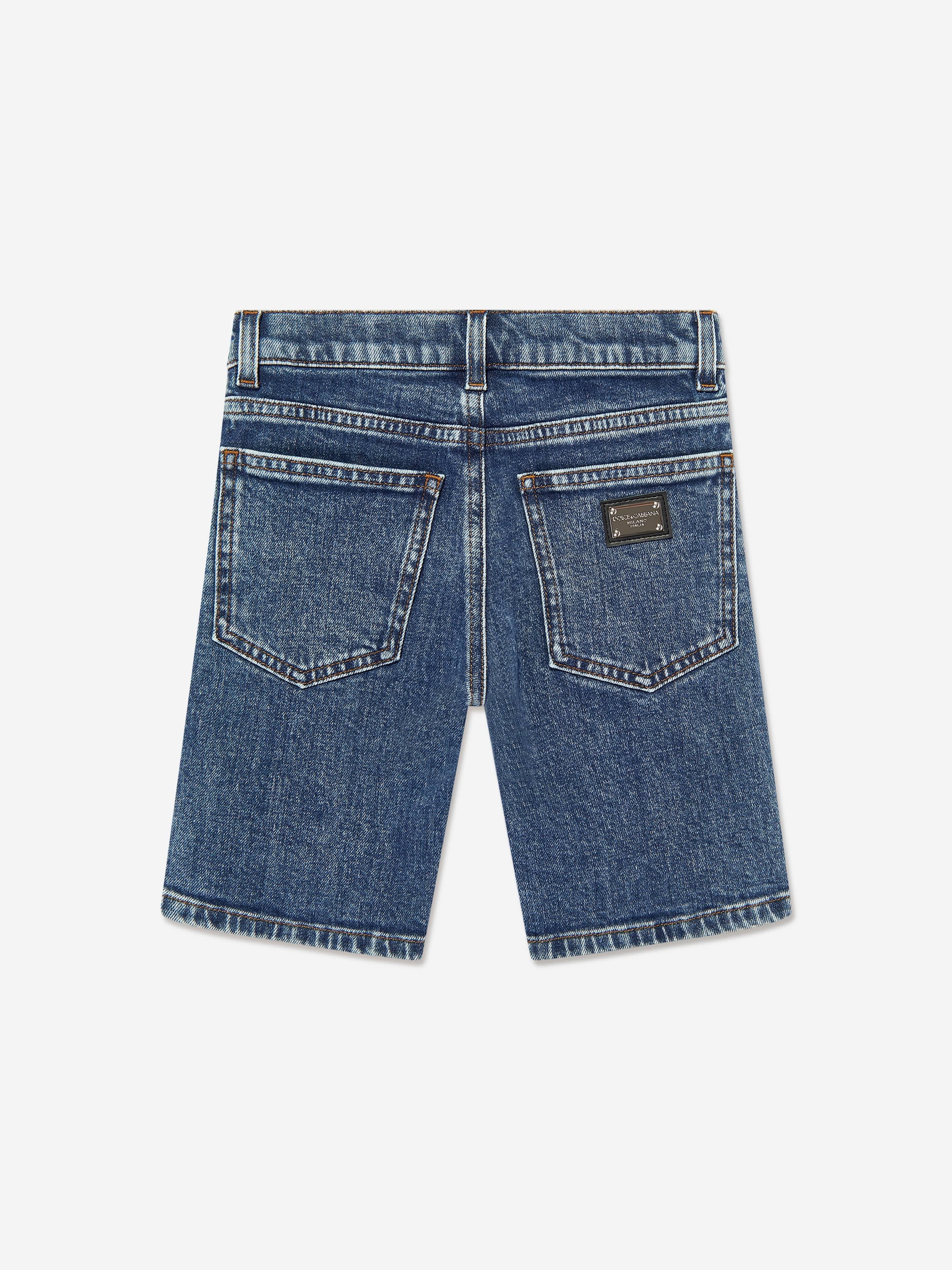 Dolce & Gabbana Boys Denim Bermuda Shorts in Blue