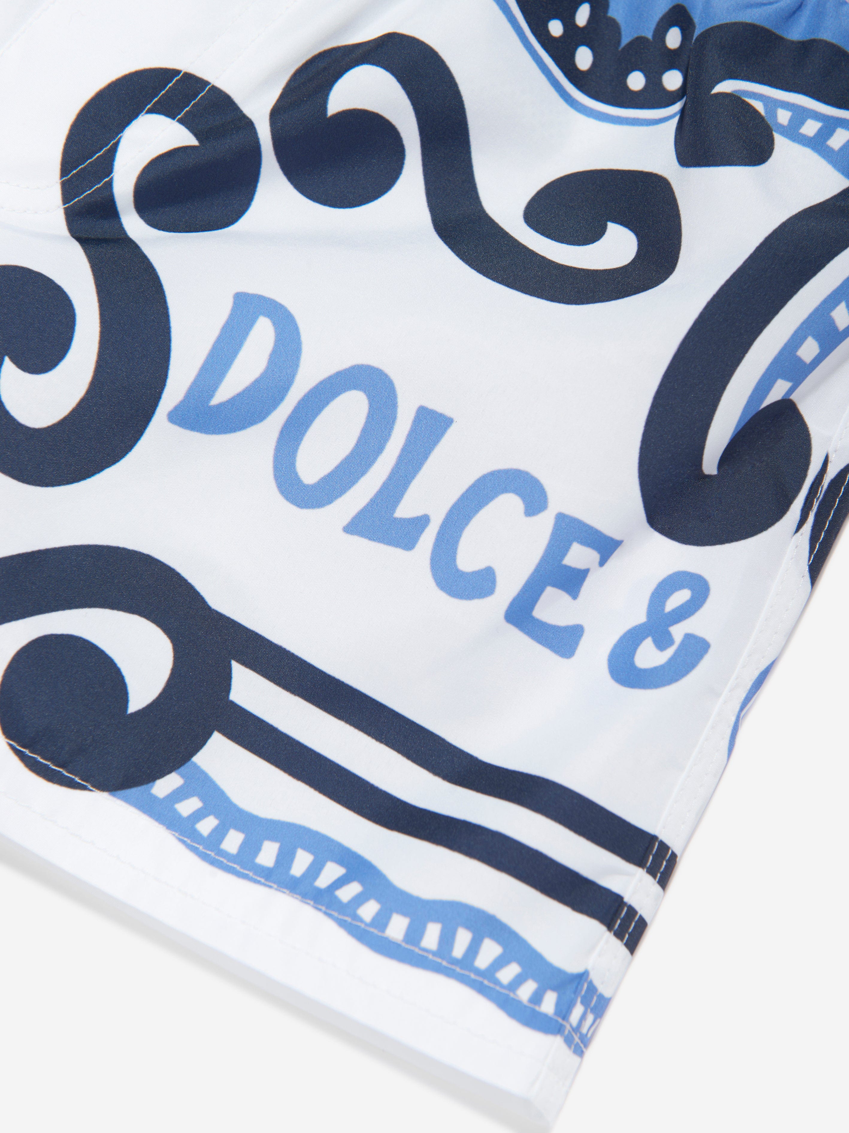 Dolce & Gabbana Boys DG Marina Swim Shorts in Multicolour