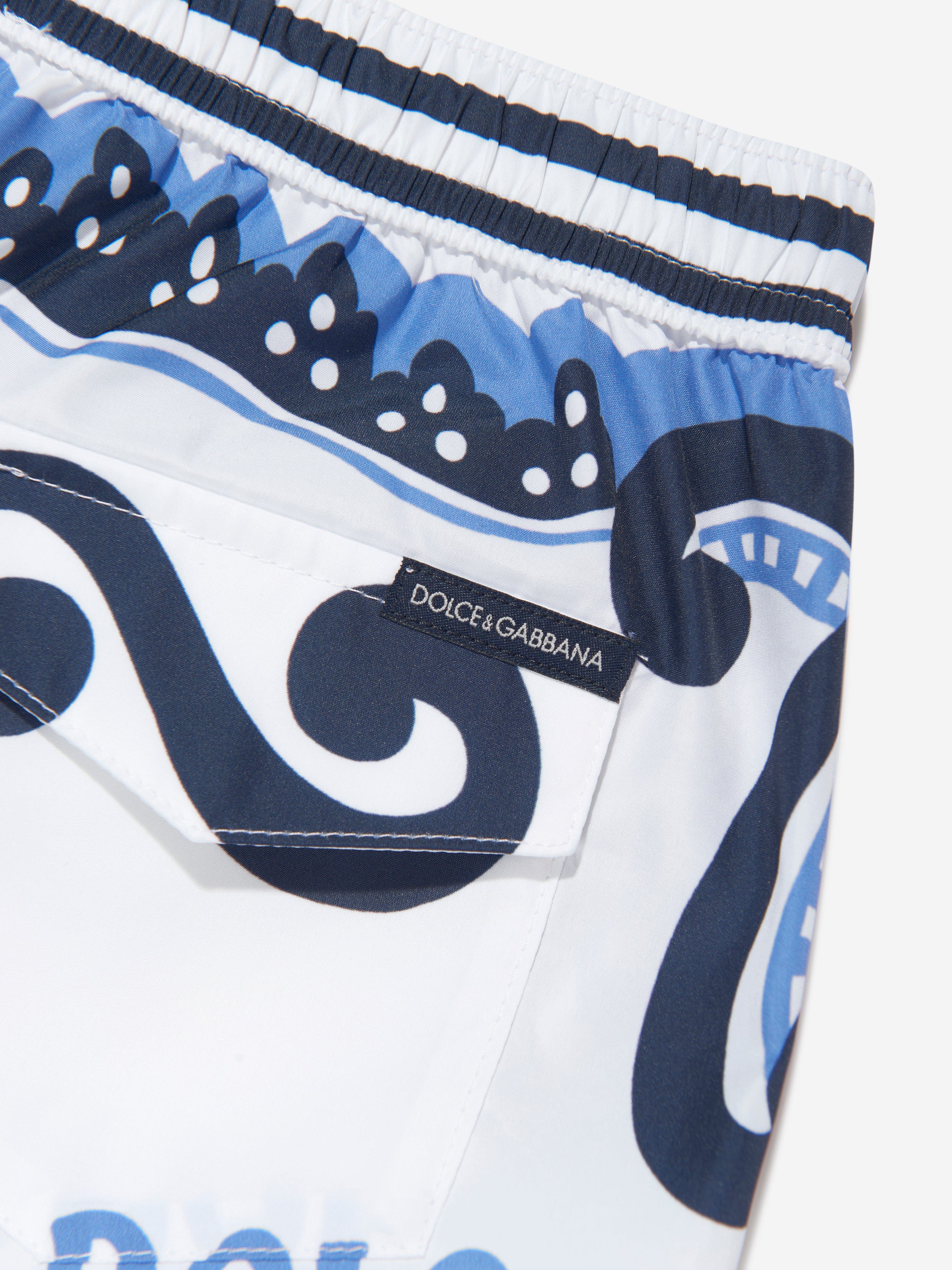 Dolce & Gabbana Boys DG Marina Swim Shorts in Multicolour