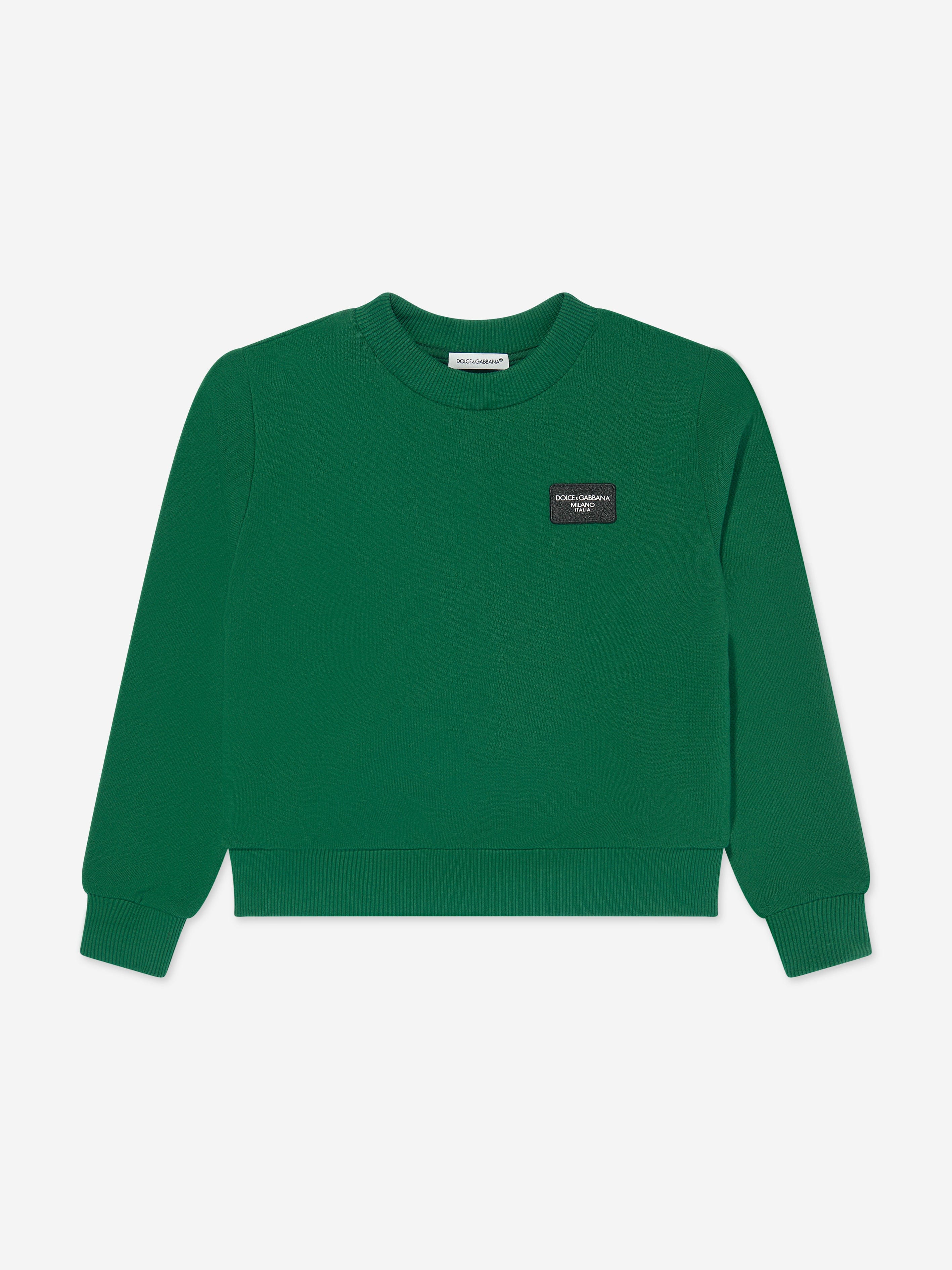 Dolce & Gabbana Boys Logo Sweatshirt in Green