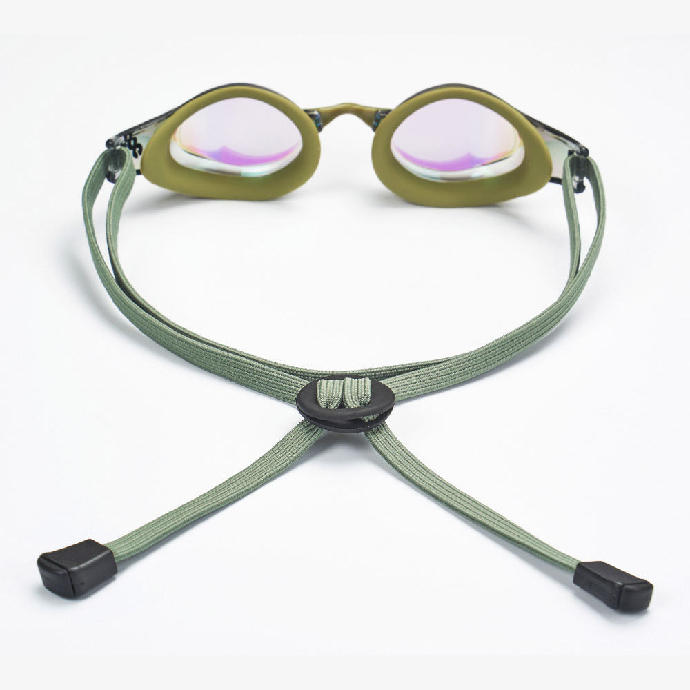 Adult Olive Rubber Ring Racing Goggles(DALI-BKOG)