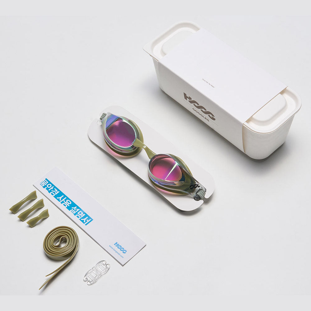 Adult Olive Rubber Ring Racing Goggles(DALI-BKOG)