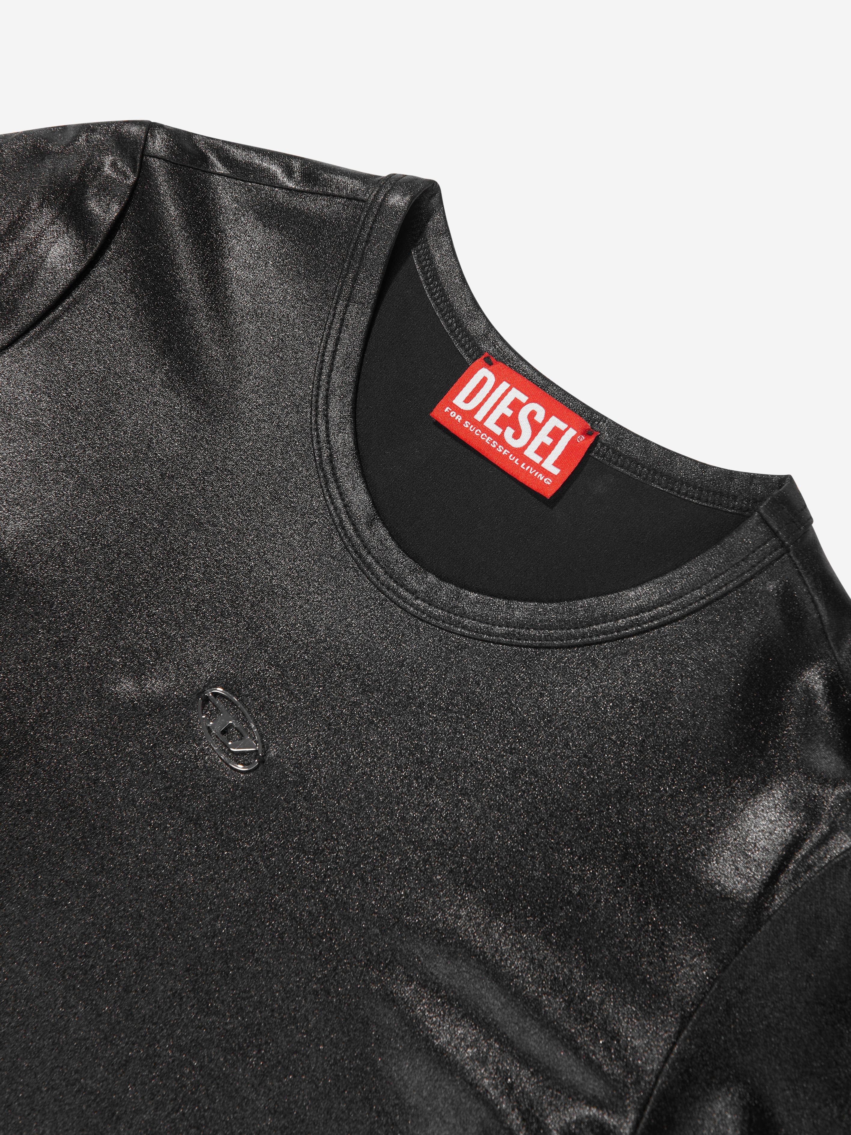 Girls Logo Jersey Dress in Black