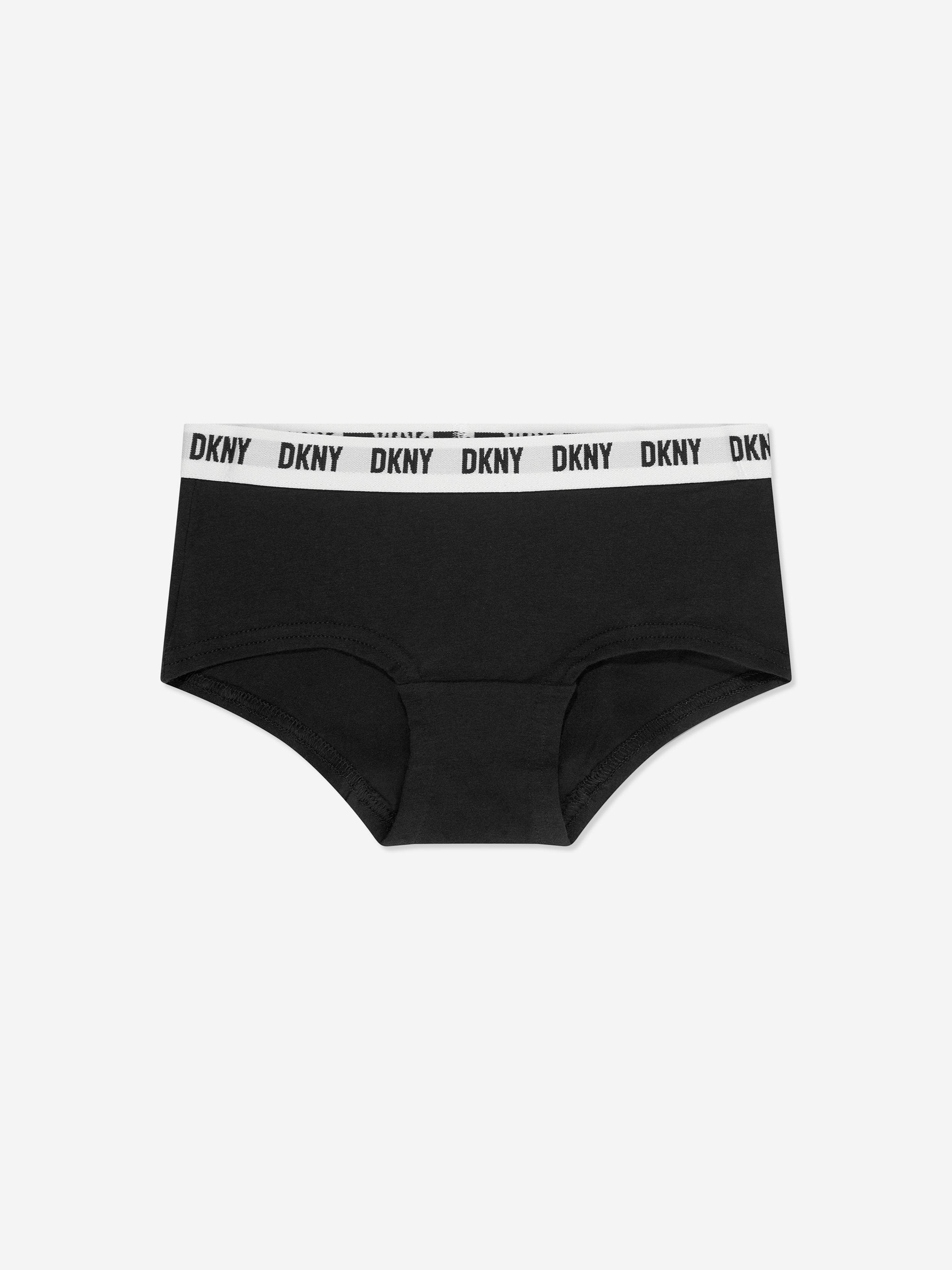 DKNY Girls 3 Pack Hipster Knickers Set in Black