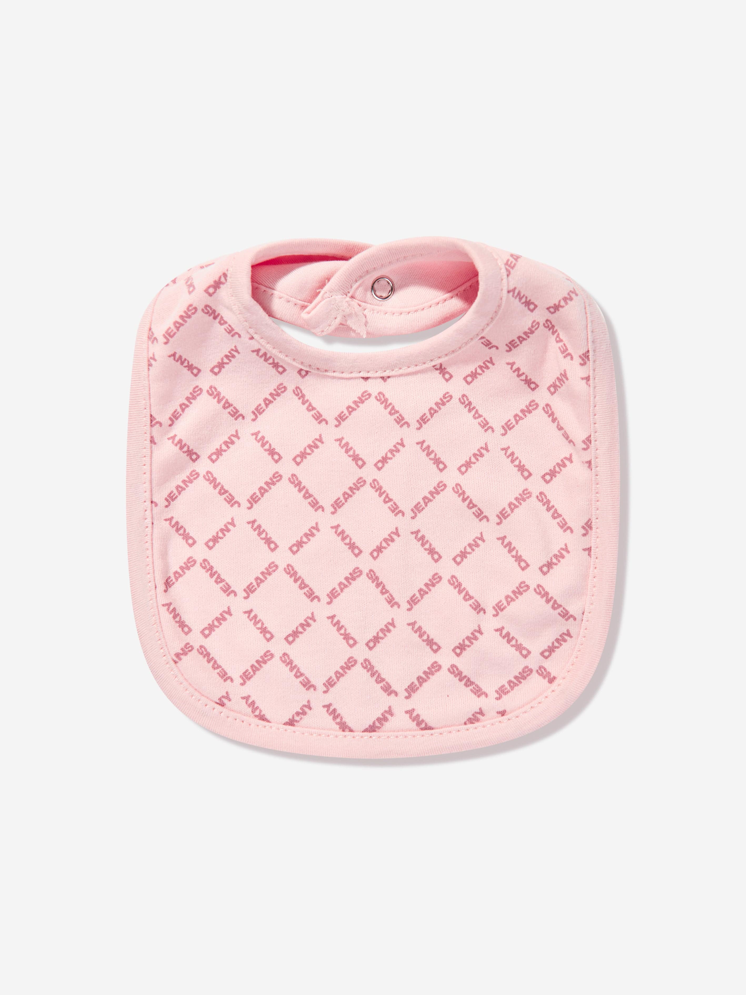 DKNY Baby Girls Bib and Socks Set in Pink