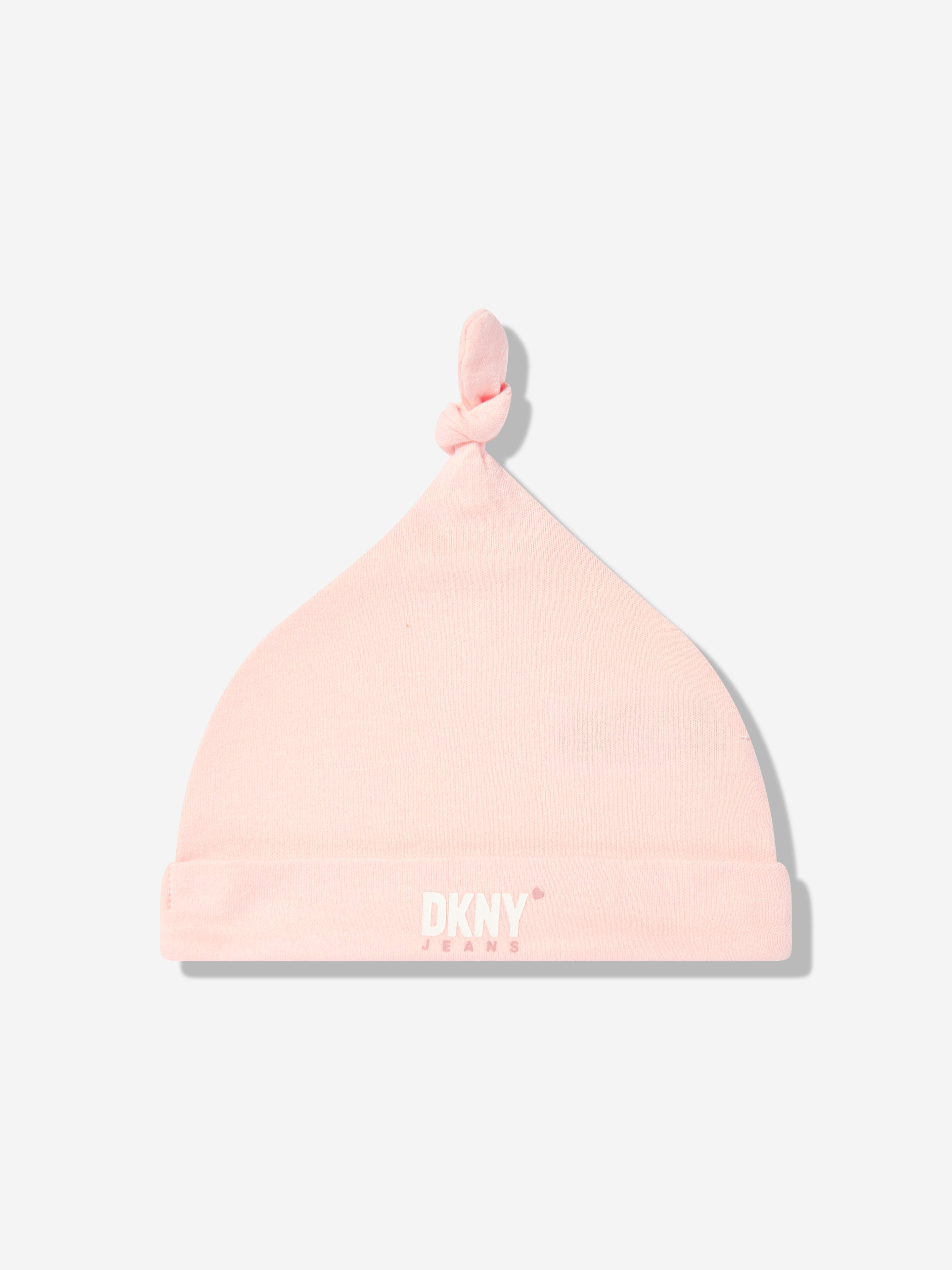 DKNY Baby Girls Heart Logo Babygrow Set in Pink