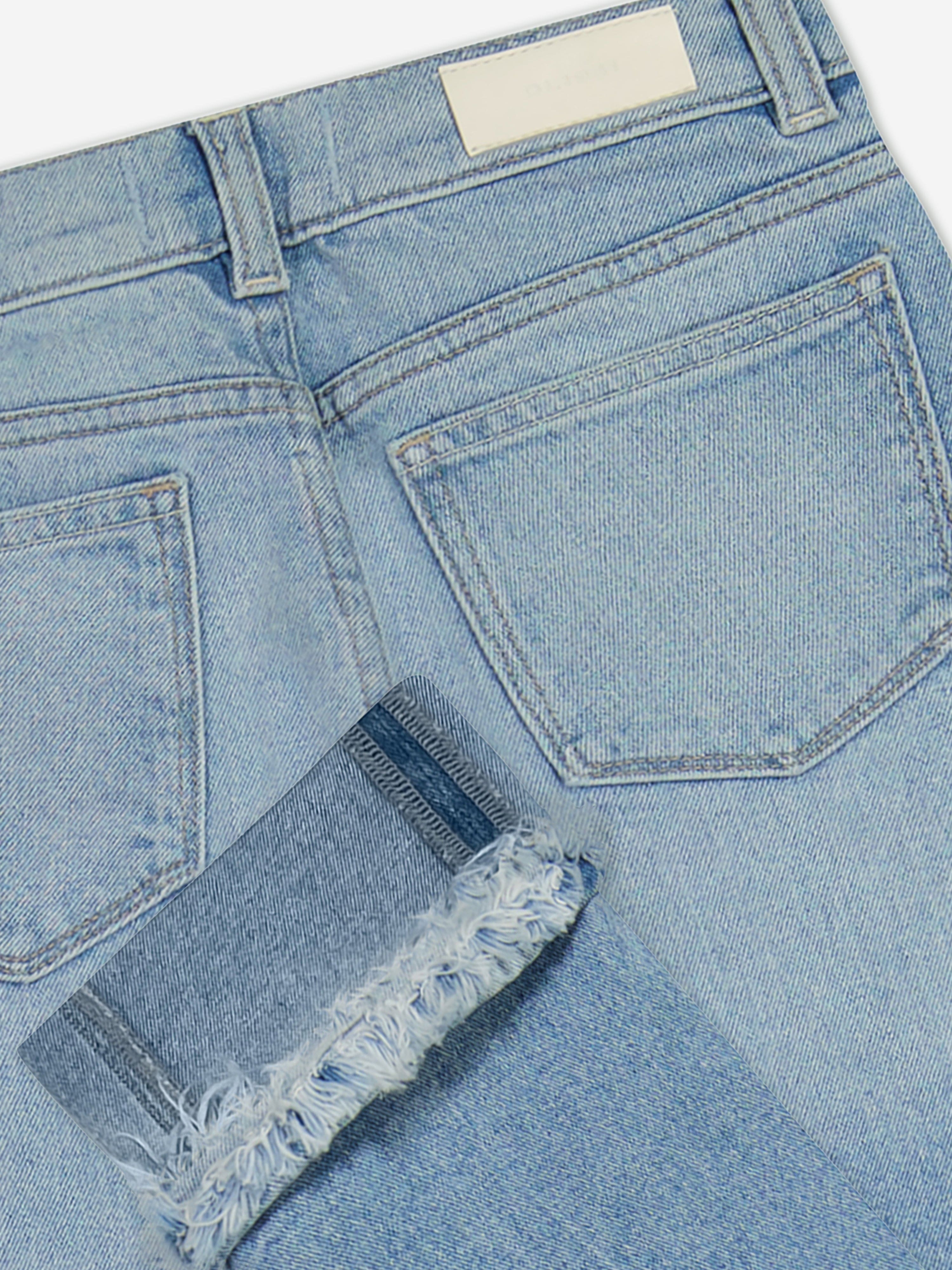 Girls Emie Straight High Rise Jeans in Blue