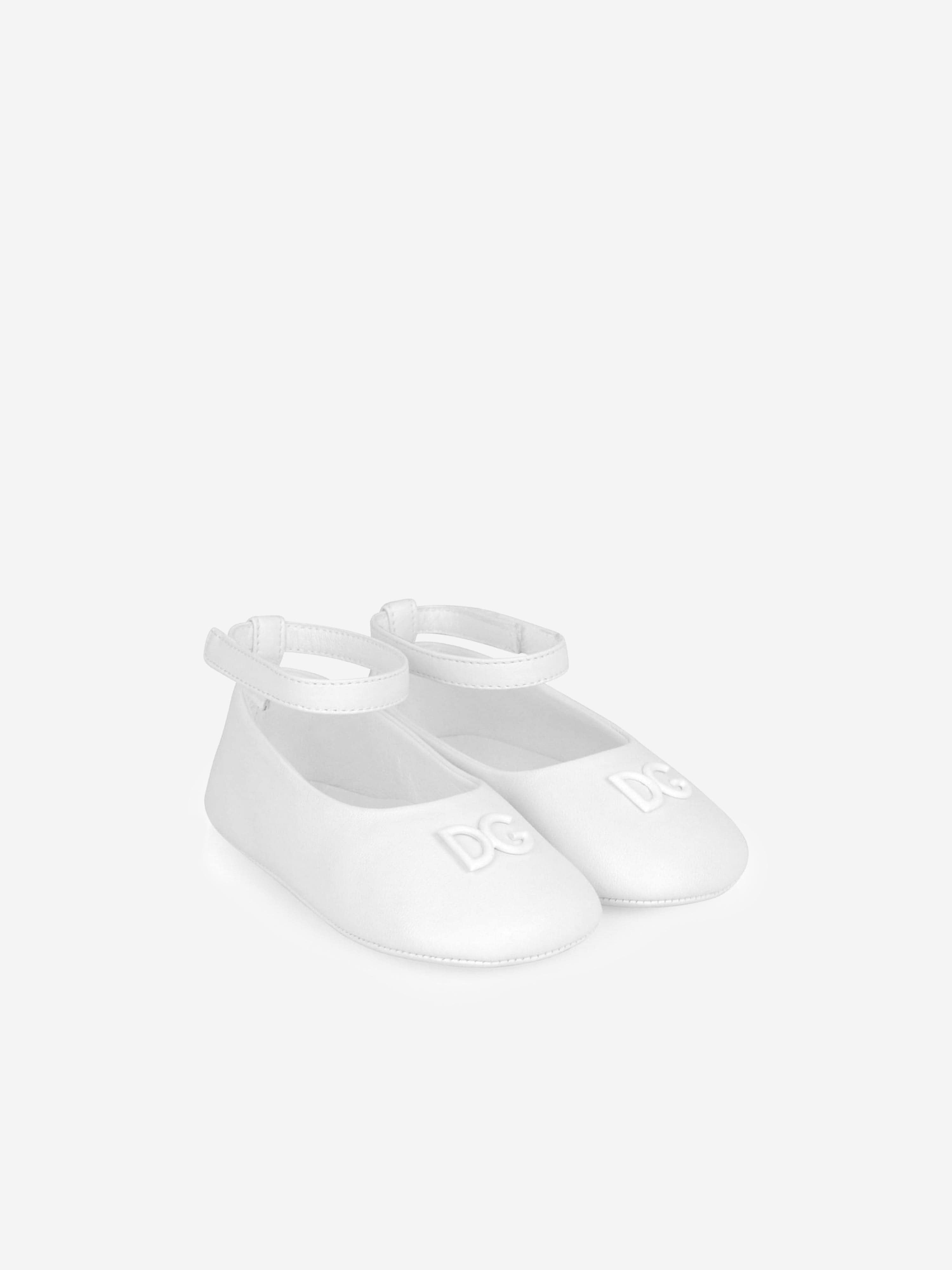 Dolce & Gabbana Baby Girls Leather Ballerina Shoes