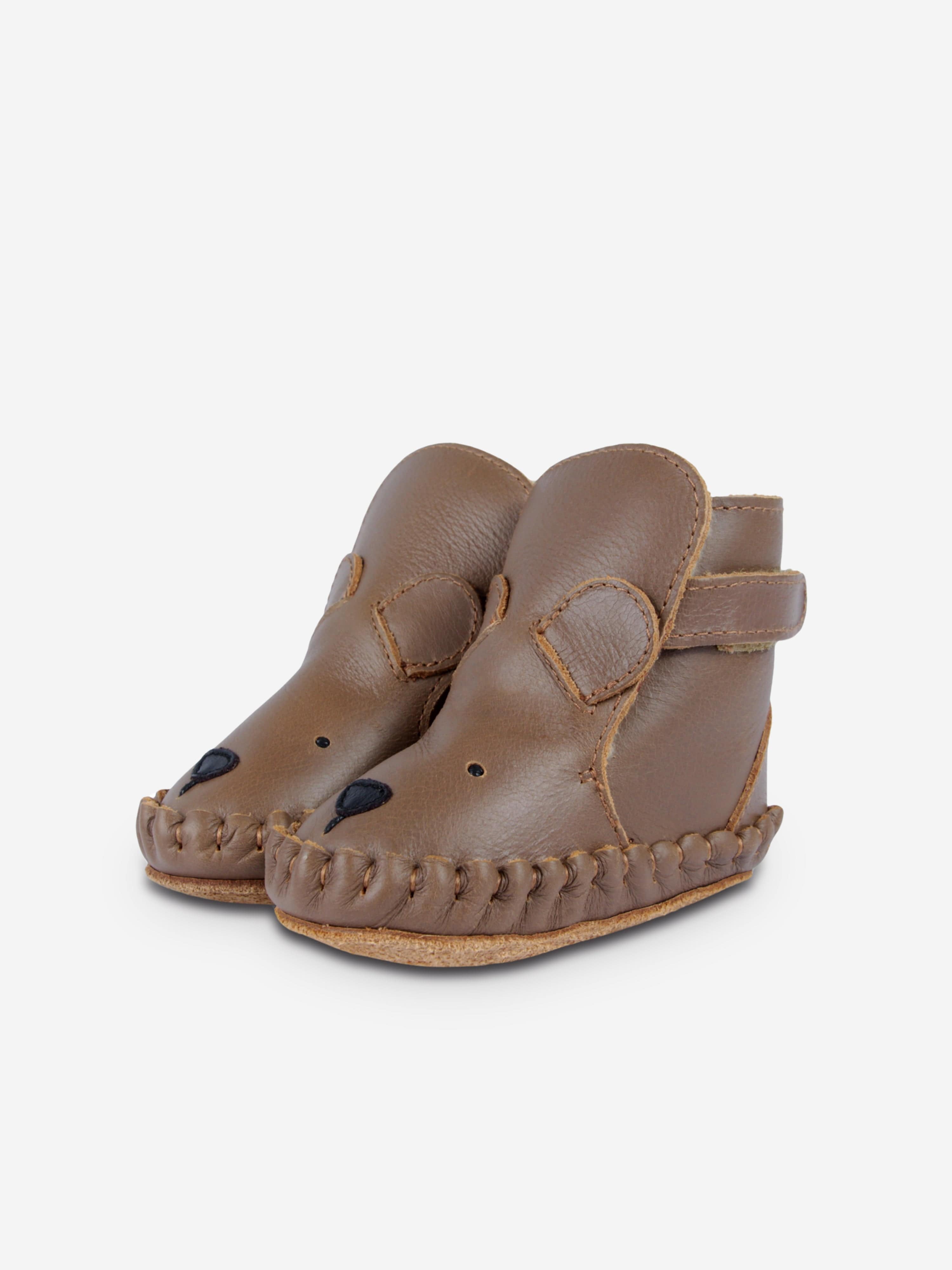 Baby Kapi Classic Bear Booties in Brown