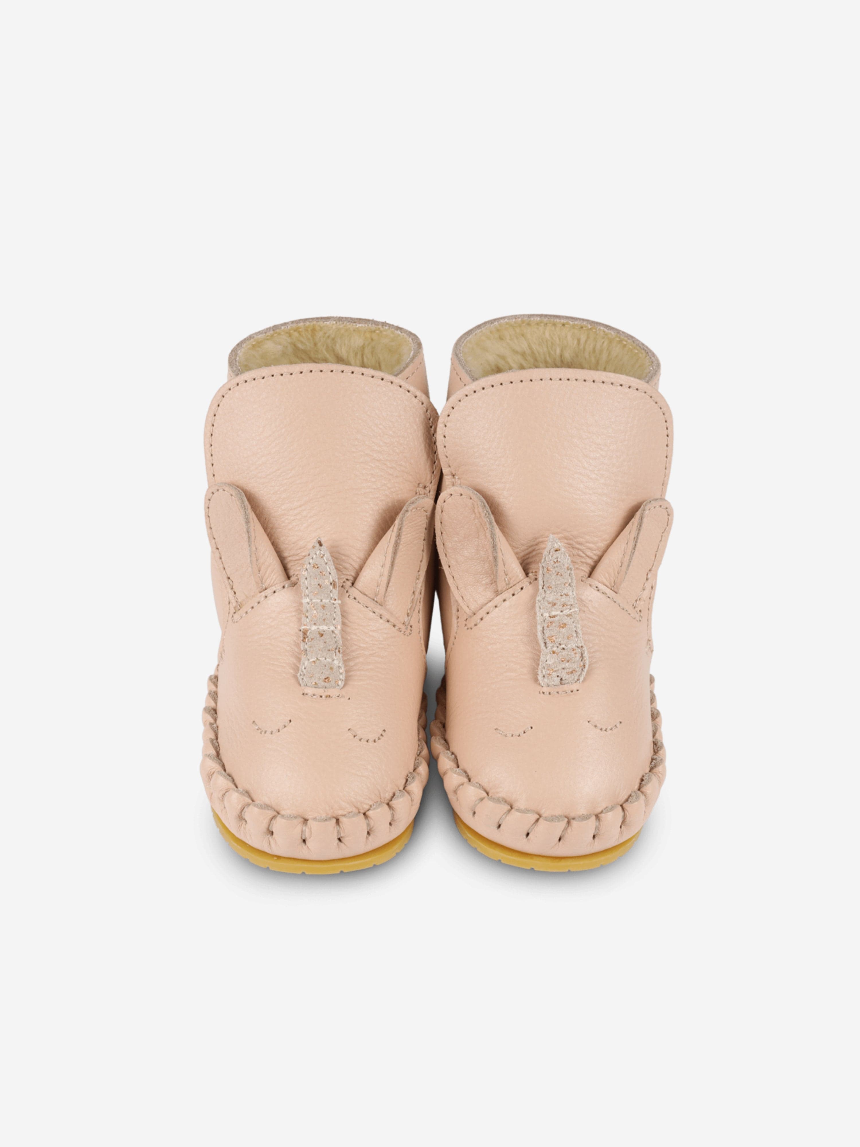 Baby Girls Kapi Special Unicorn Booties in Pink