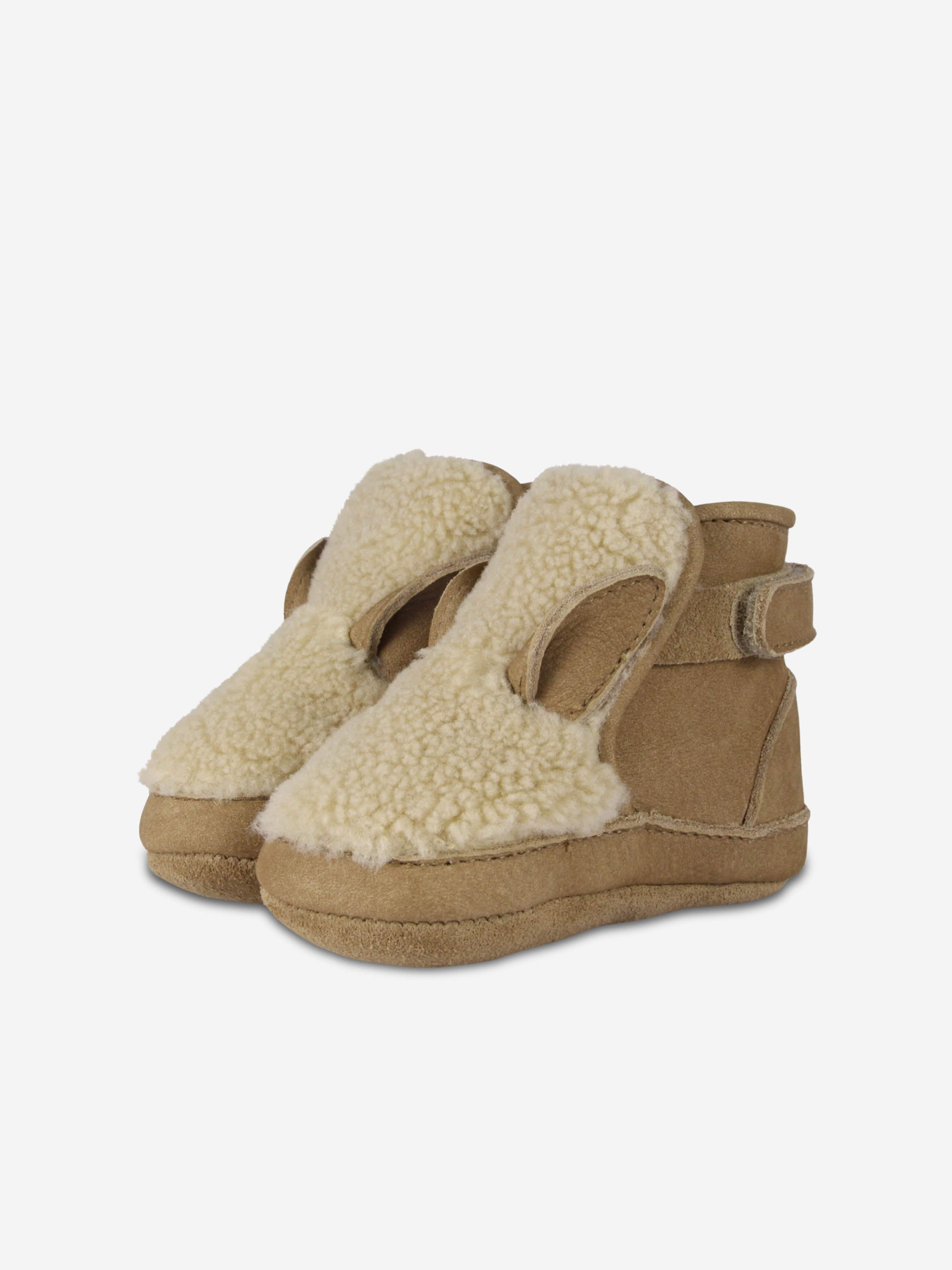 Baby Richy Alpaca Booties in Beige