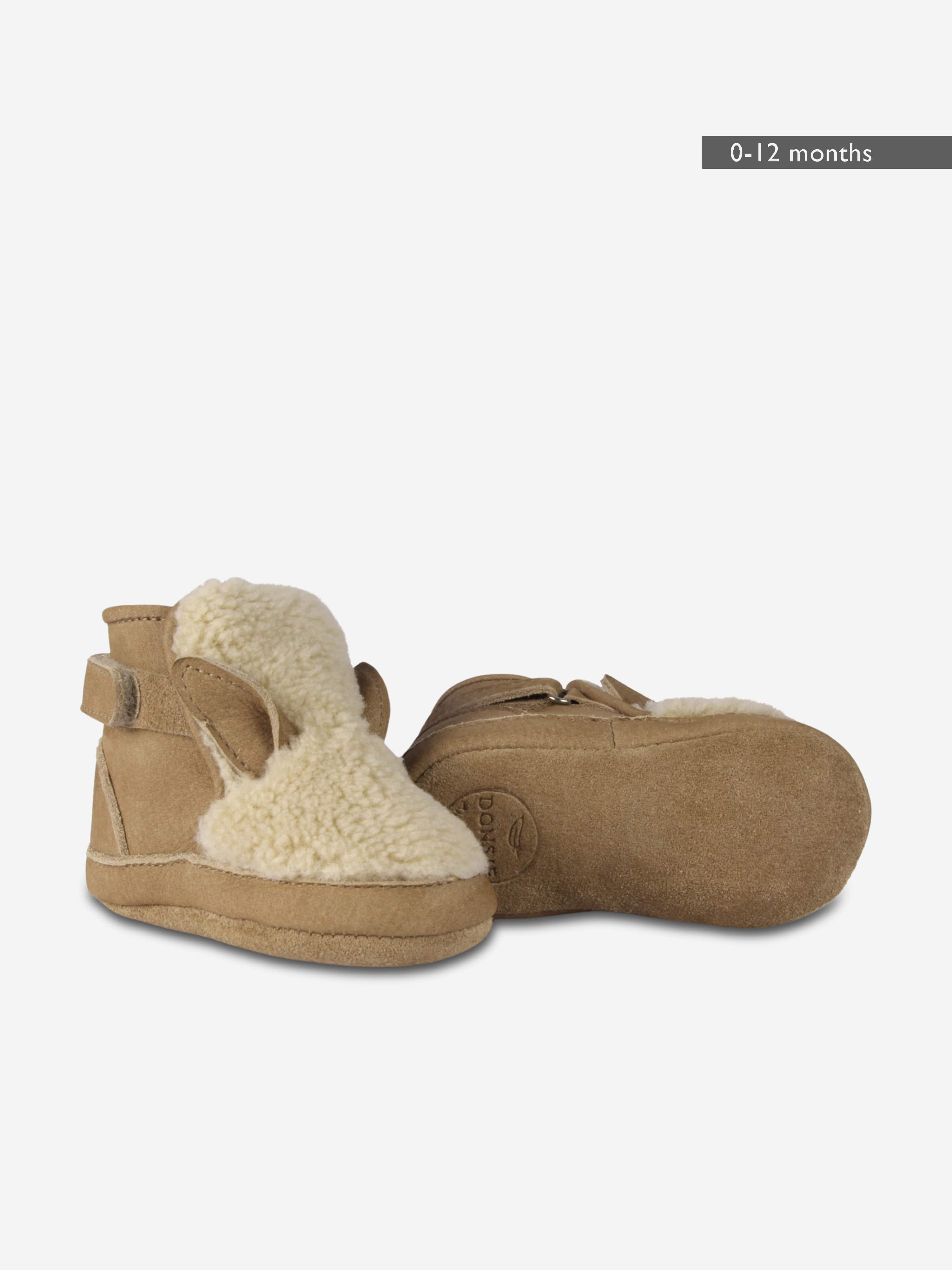 Baby Richy Alpaca Booties in Beige