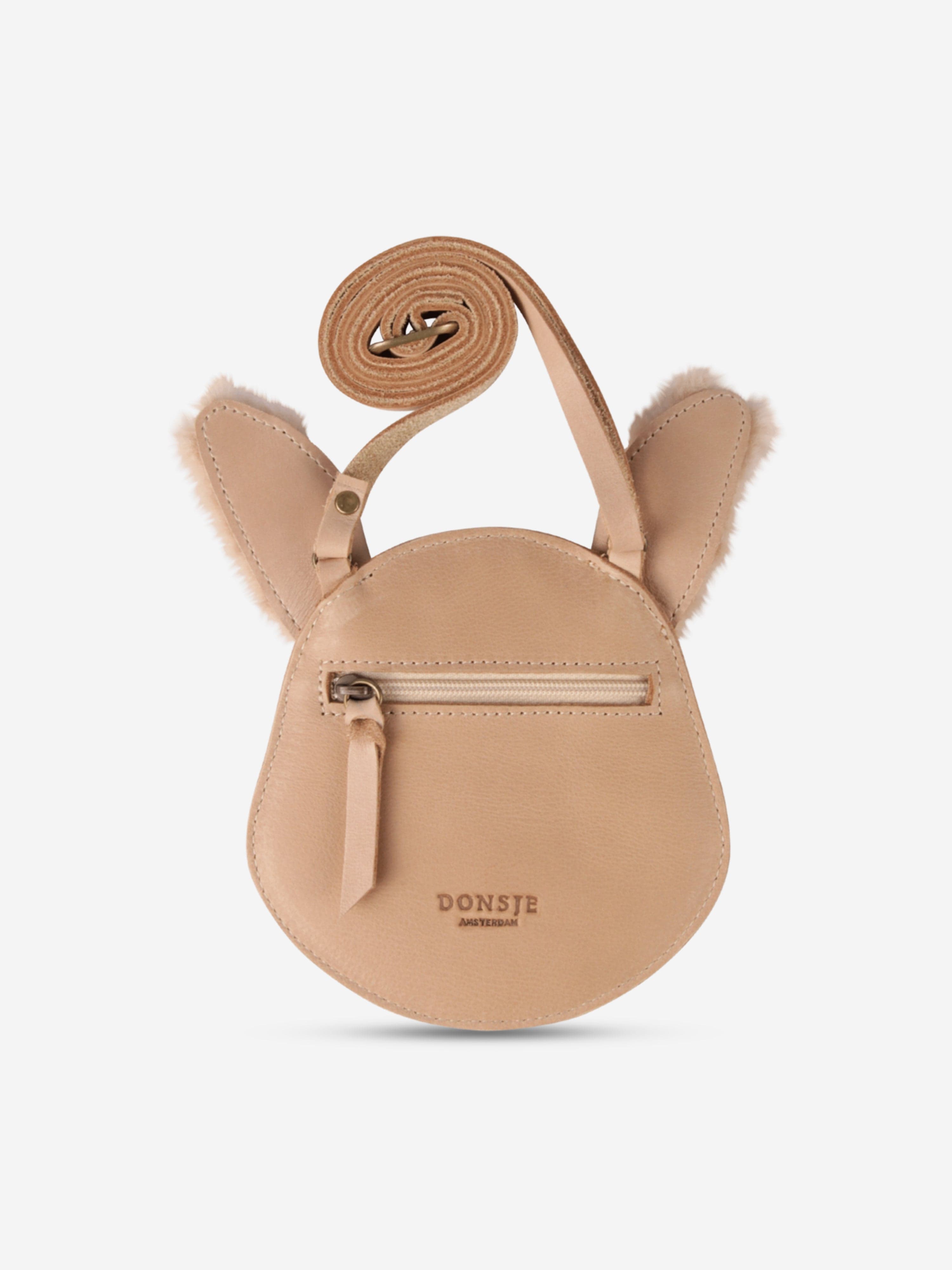 Girls Britta Exclusive Fluffy Bunny Purse in Beige (12cm)