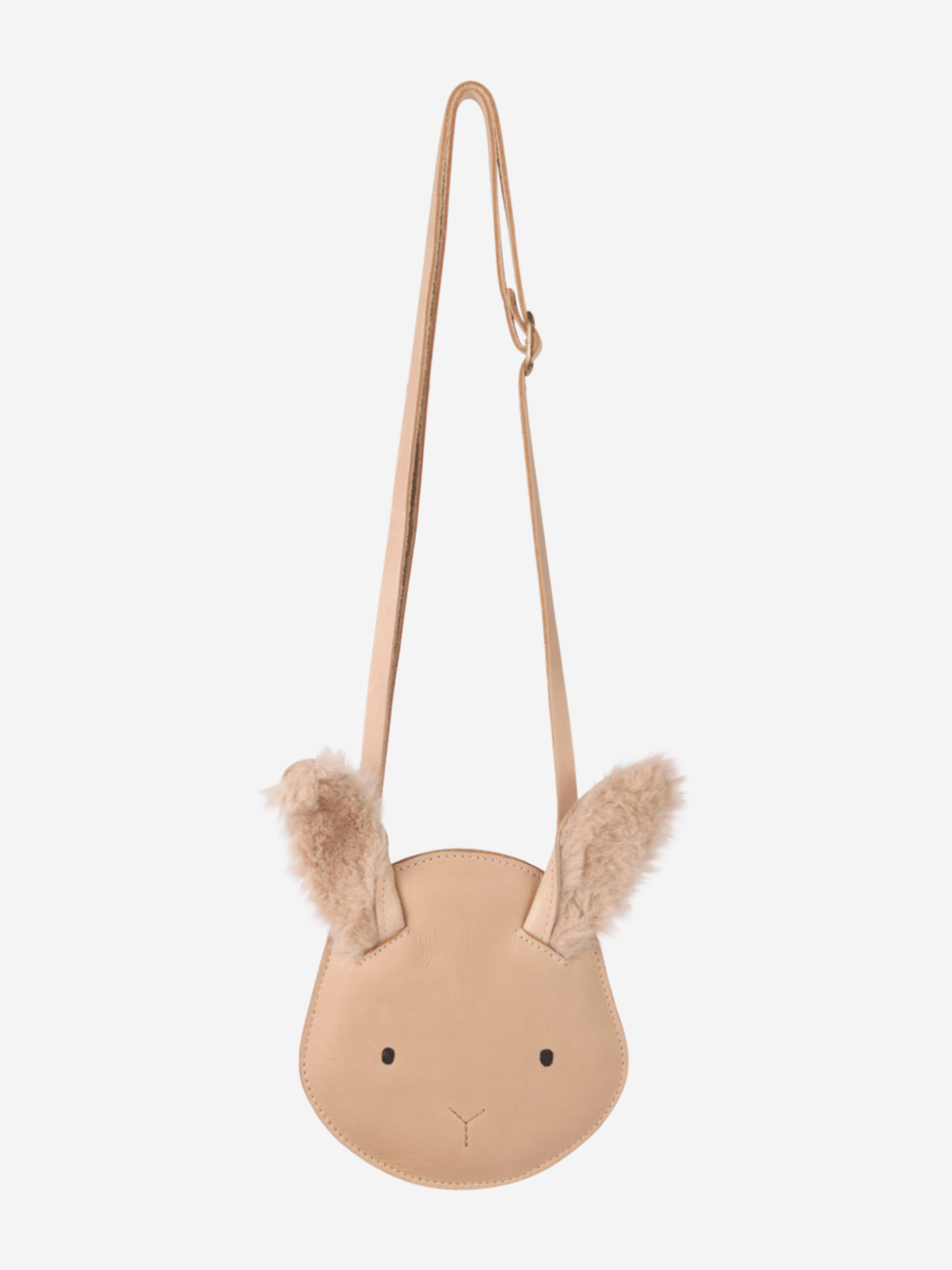 Girls Britta Exclusive Fluffy Bunny Purse in Beige (12cm)