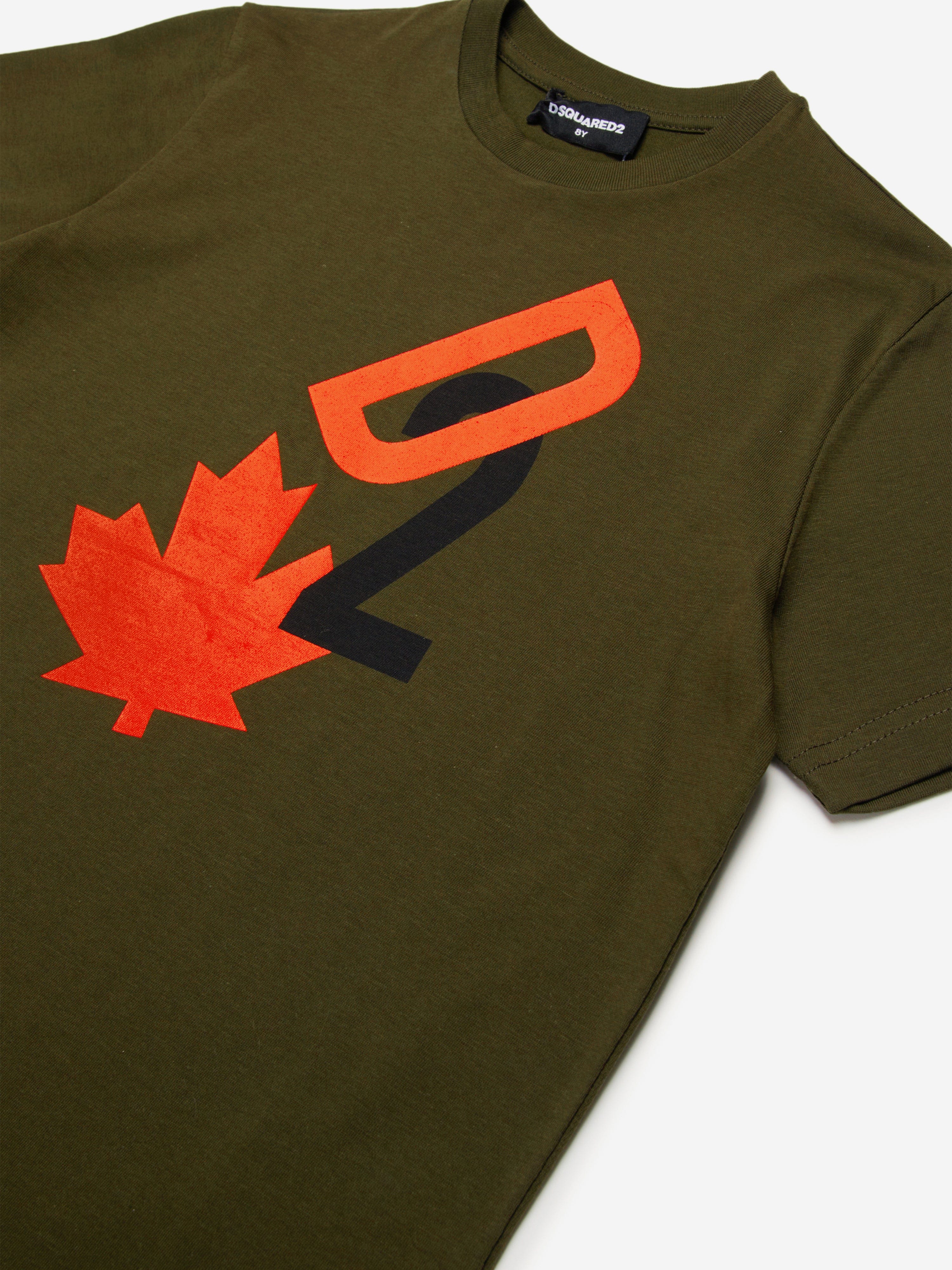 Kids Maple Leaf Logo T-Shirt in Green