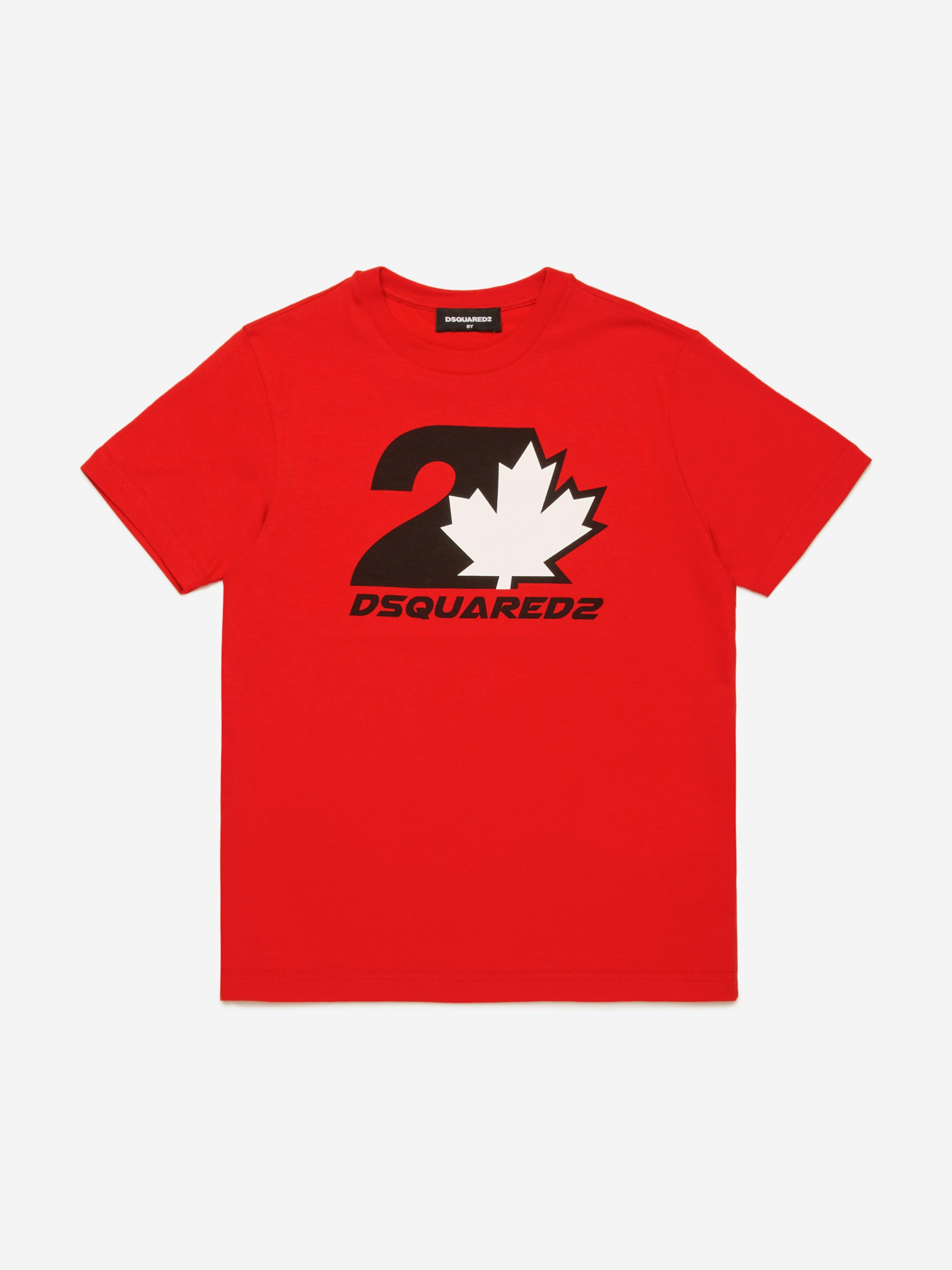 Kids Maple Leaf Logo T-Shirt in Red