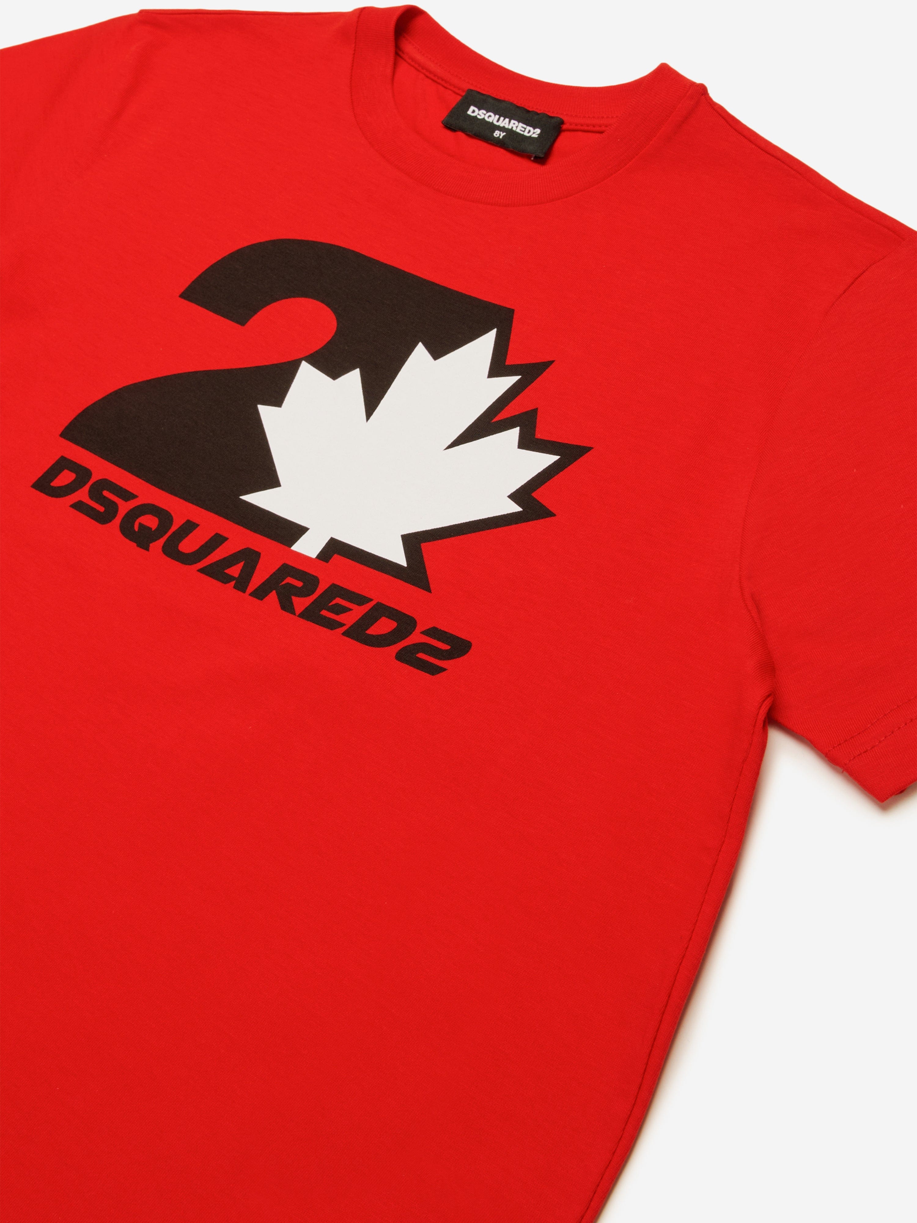 Kids Maple Leaf Logo T-Shirt in Red