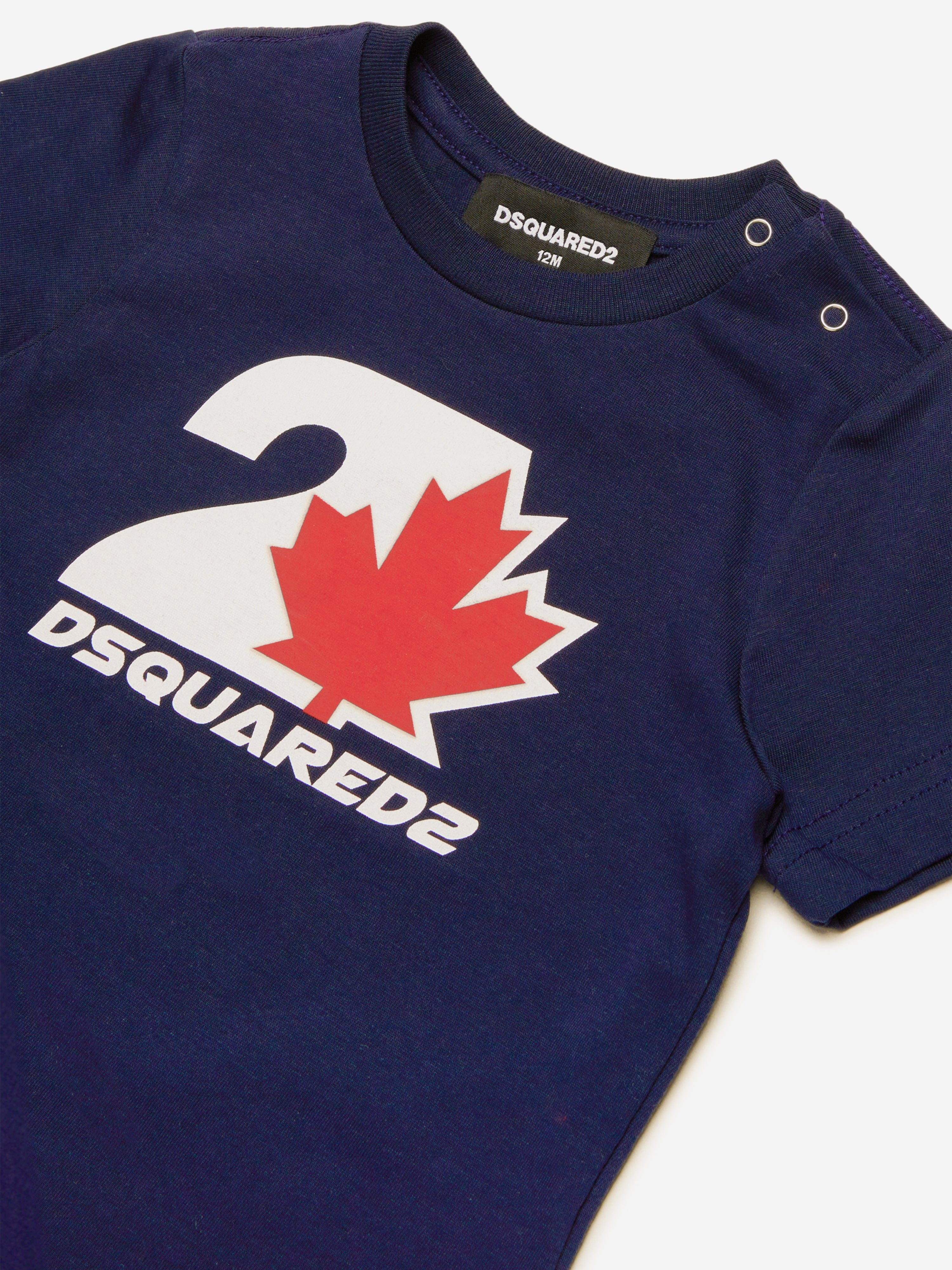 Baby Maple Leaf Logo T-Shirt in Navy
