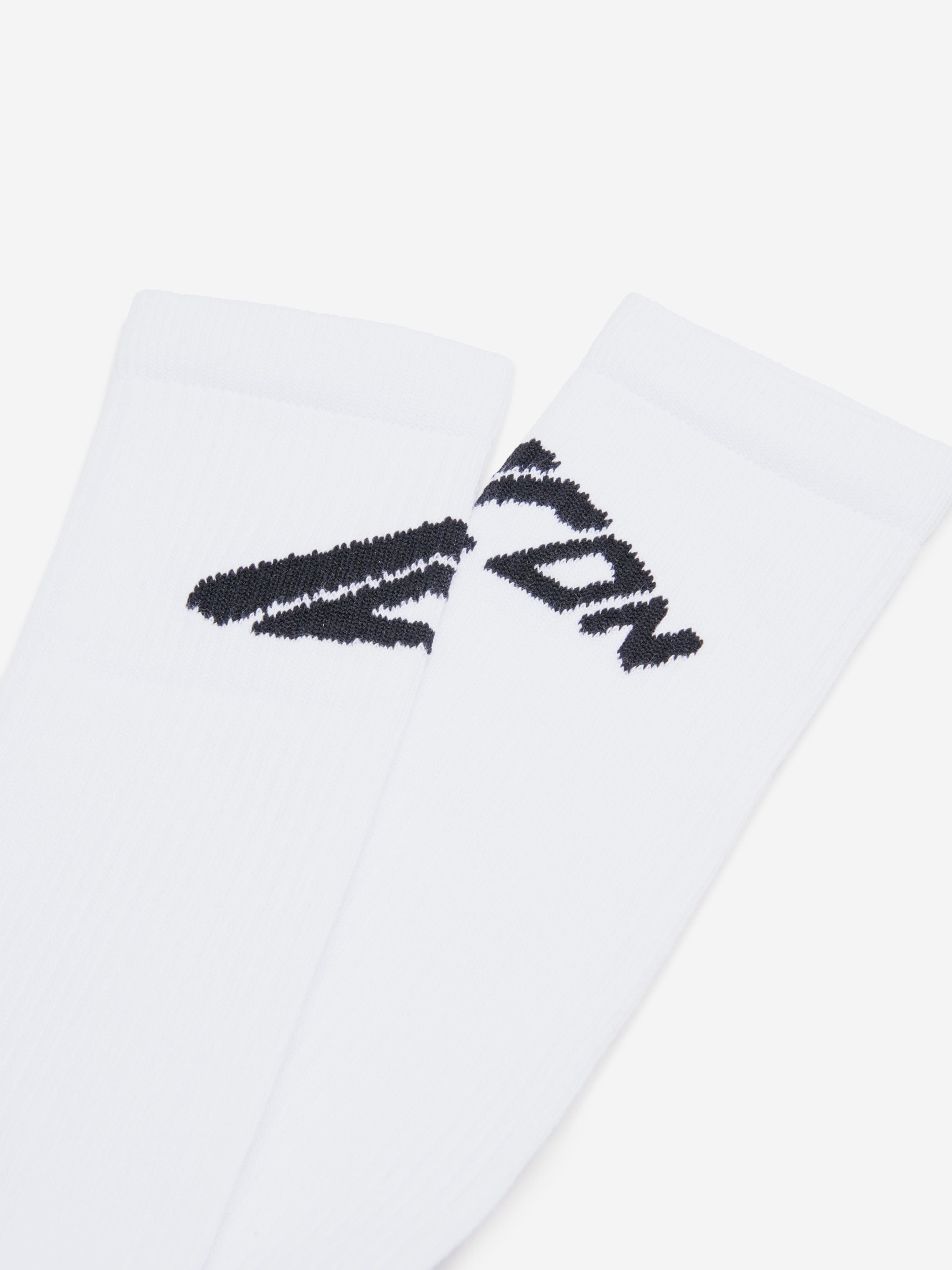 Kids Icon Logo Socks in White