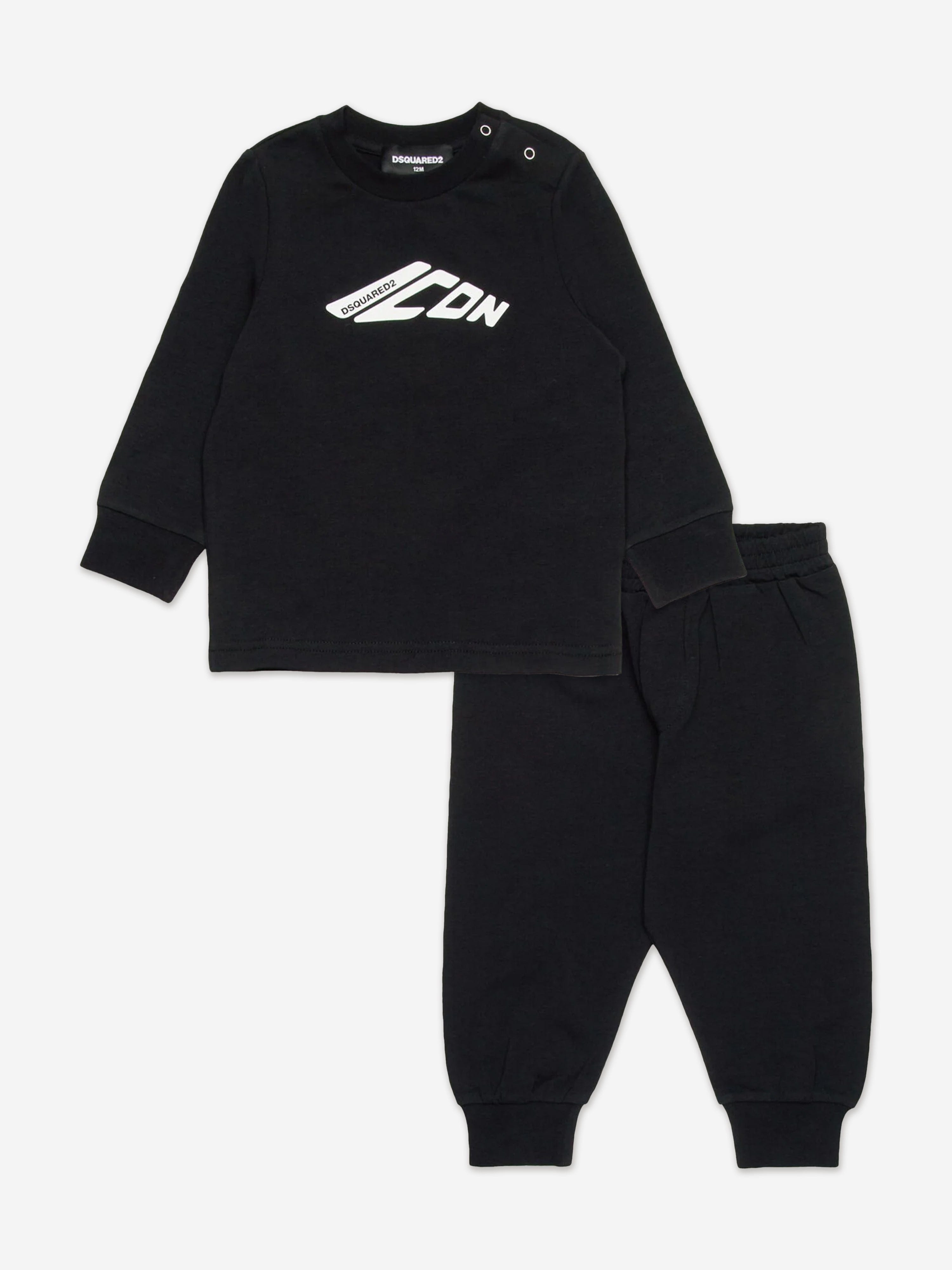 Baby Icon Logo Tracksuit in Black