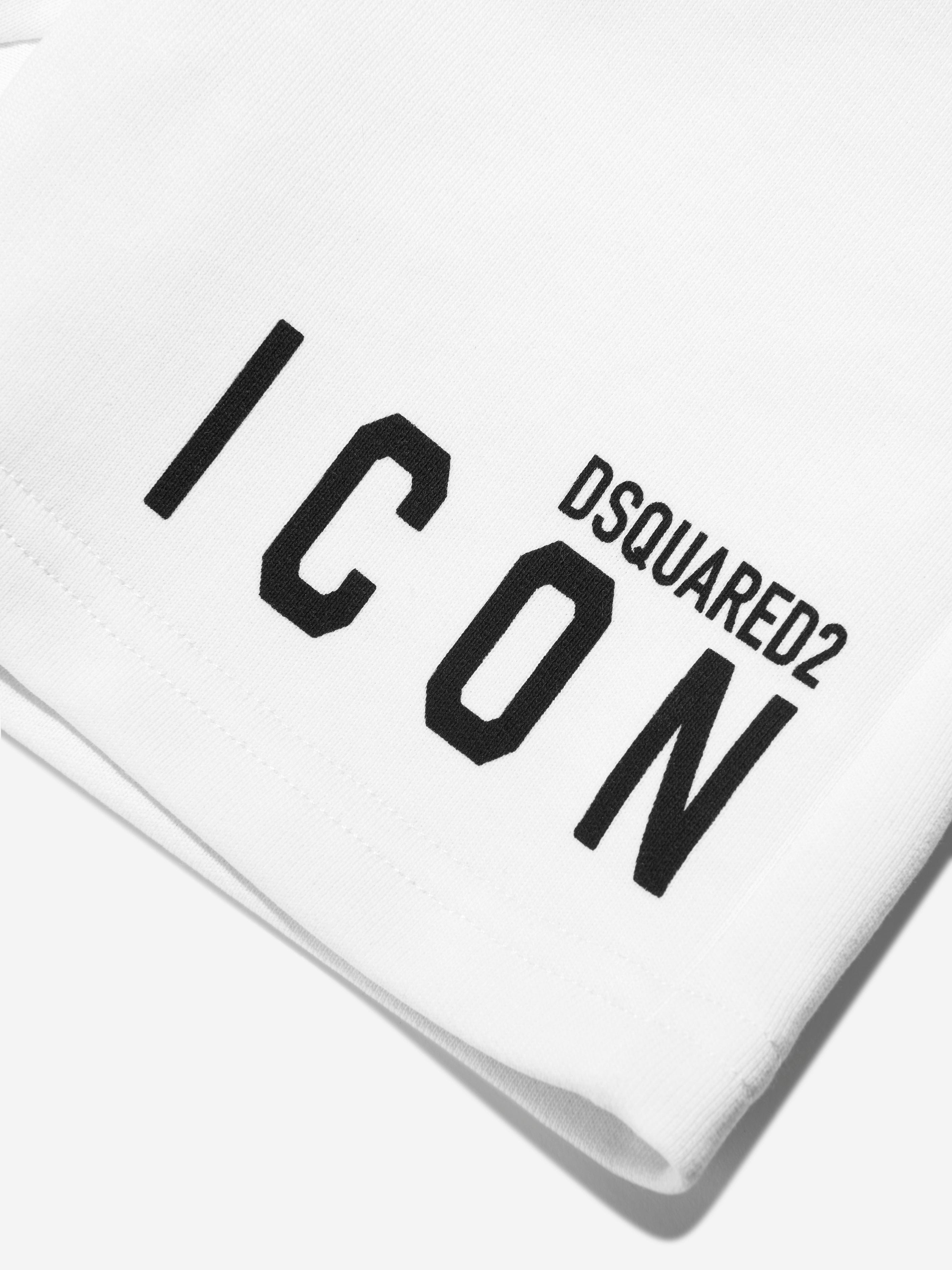Dsquared2 Kids Icon Shorts In White