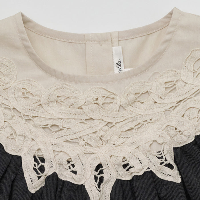 Girls Charcoal Corduroy Dress