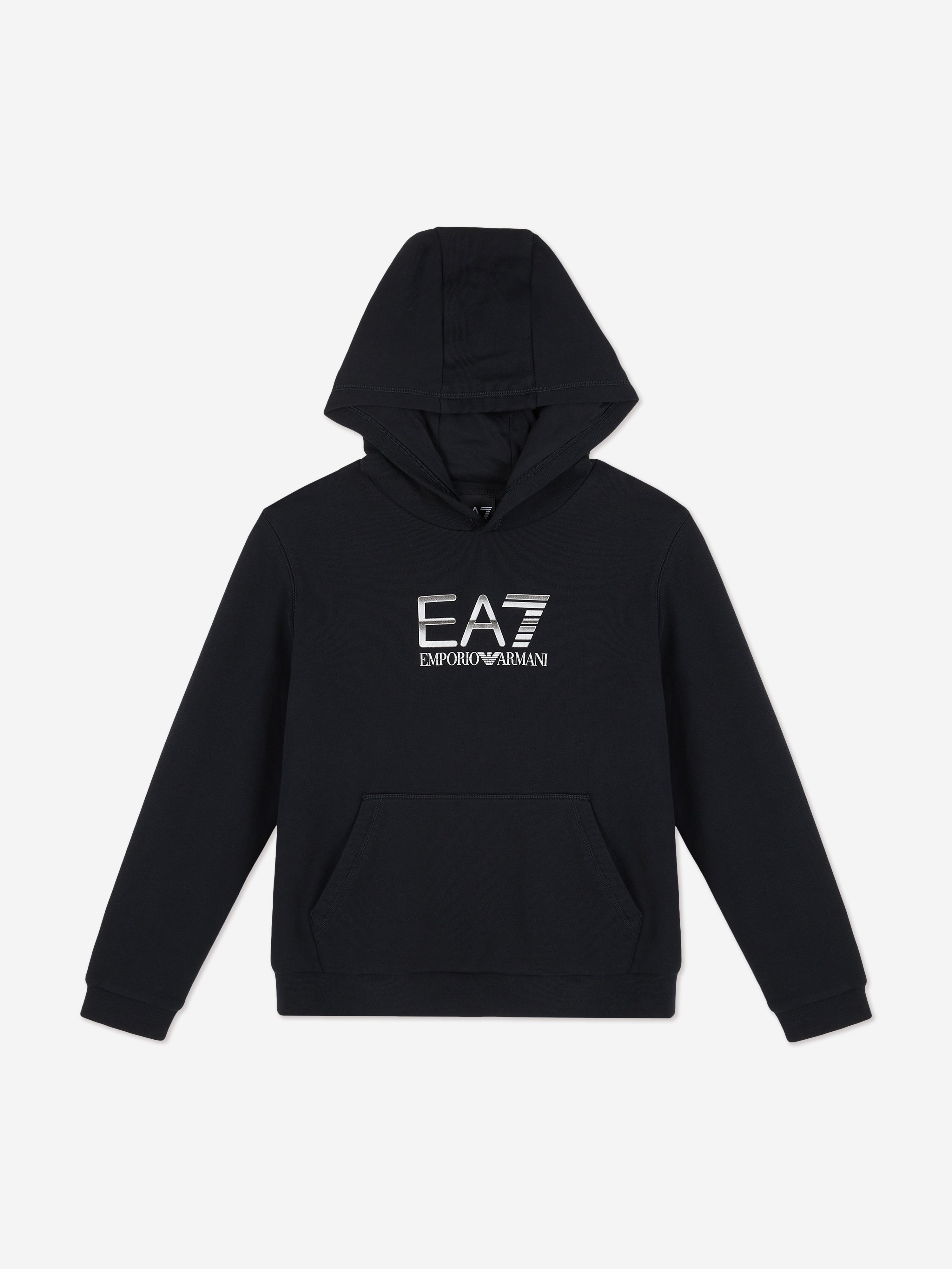 EA7 Emporio Armani Boys Logo Hoodie in Black