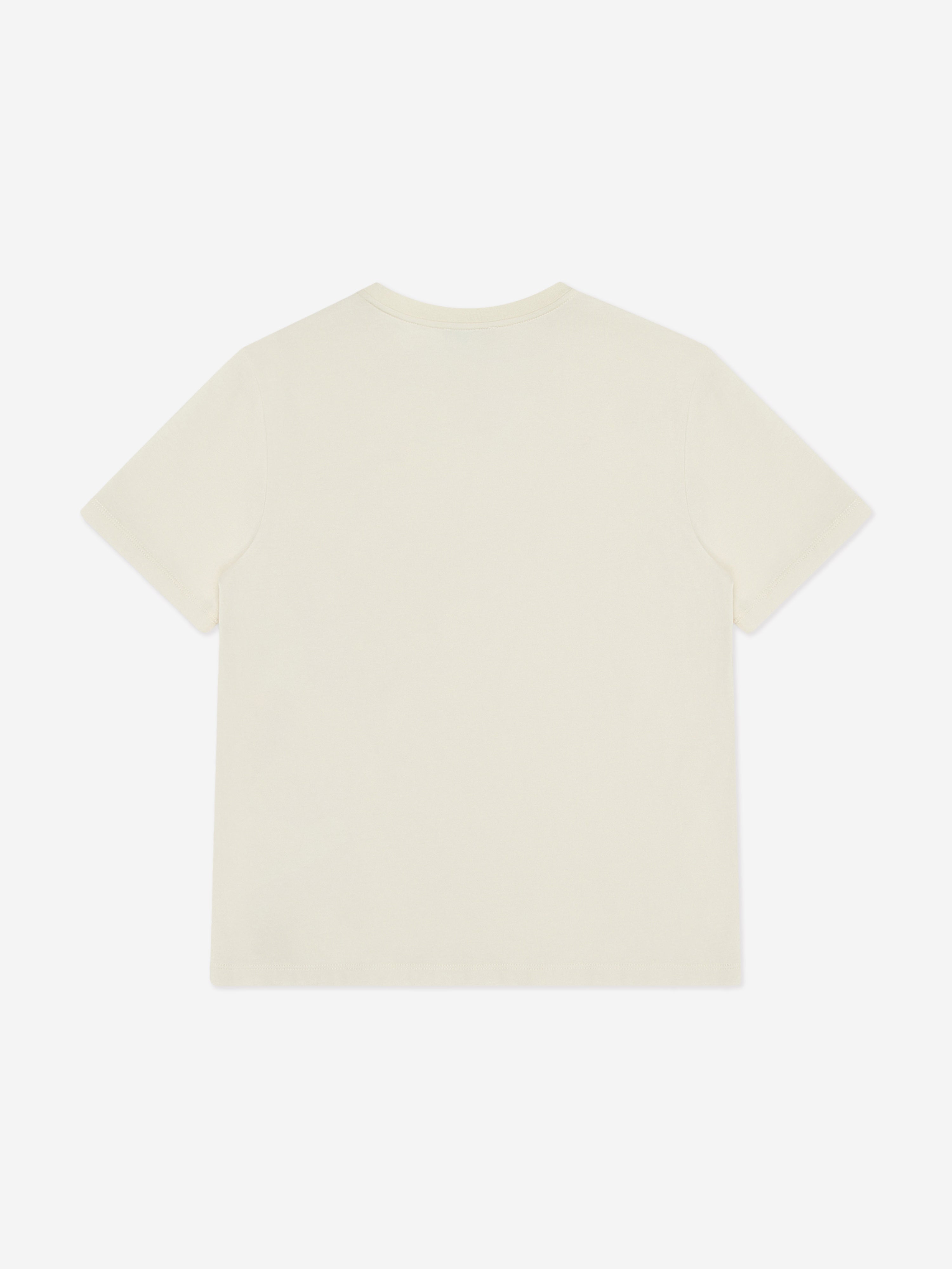 EA7 Emporio Armani Boys Logo T-Shirt in Beige