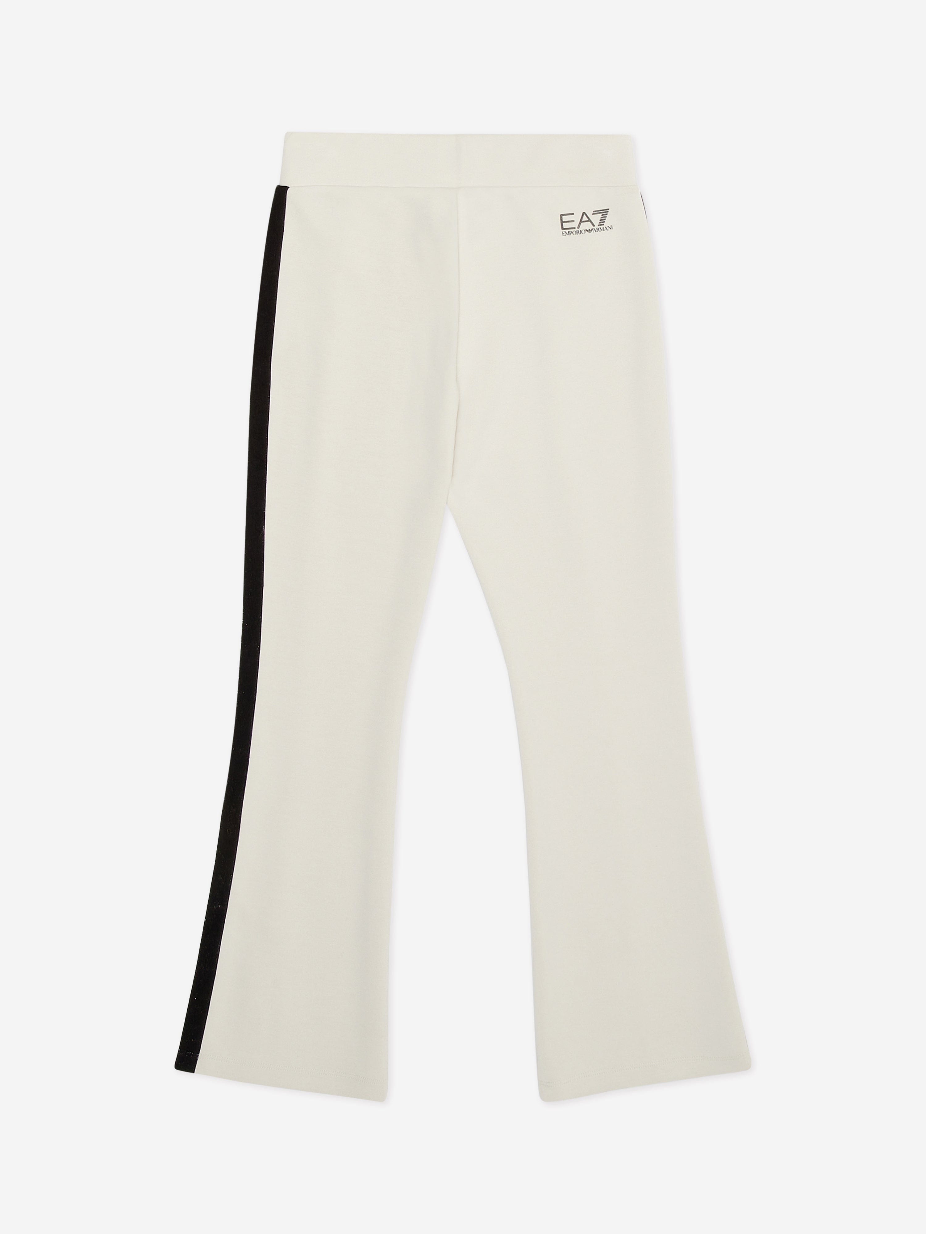 EA7 Emporio Armani Girls Logo Joggers in Beige