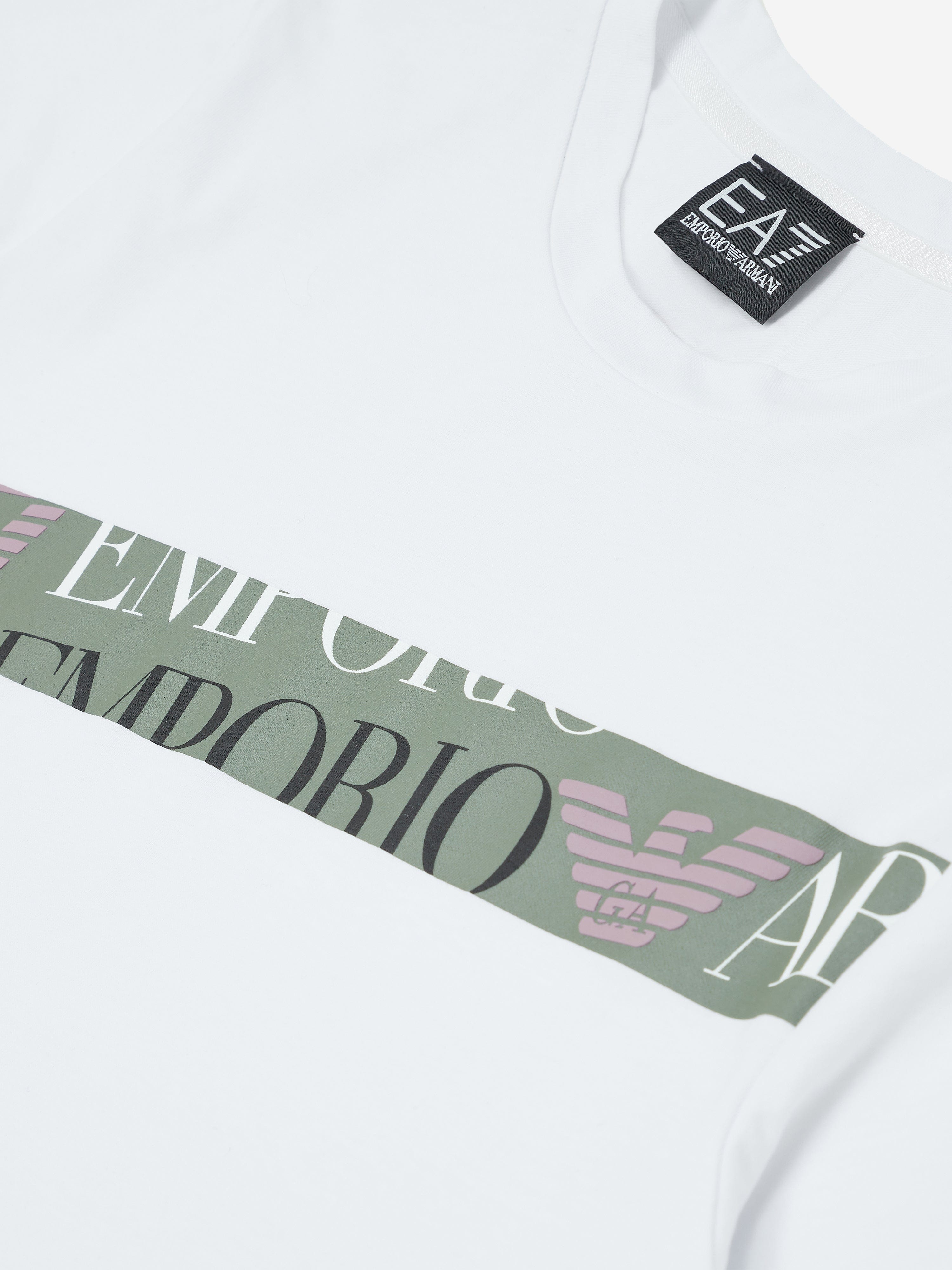 EA7 Emporio Armani Girls Logo T-Shirt in White