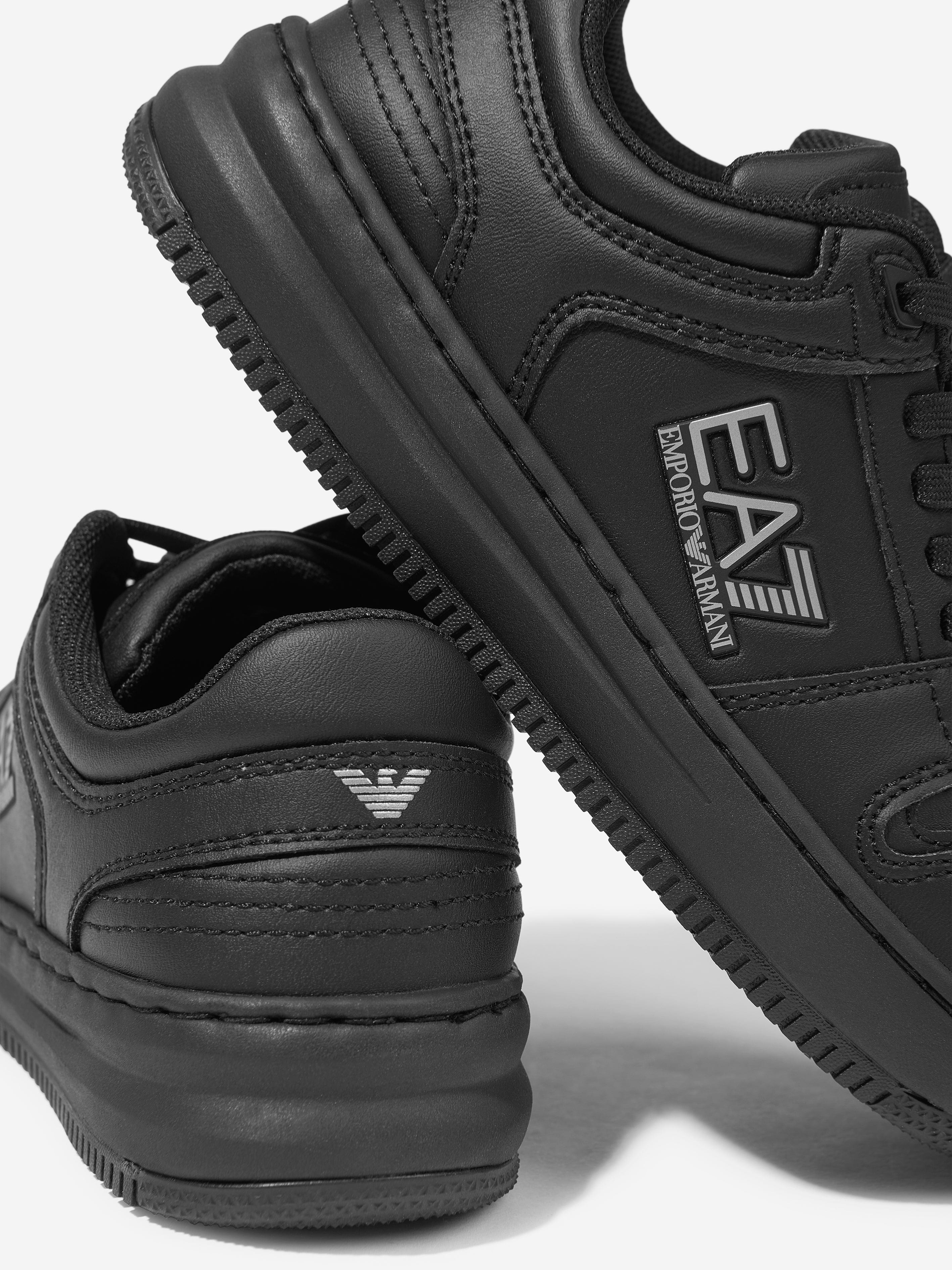 Kids Logo Trainers in Black